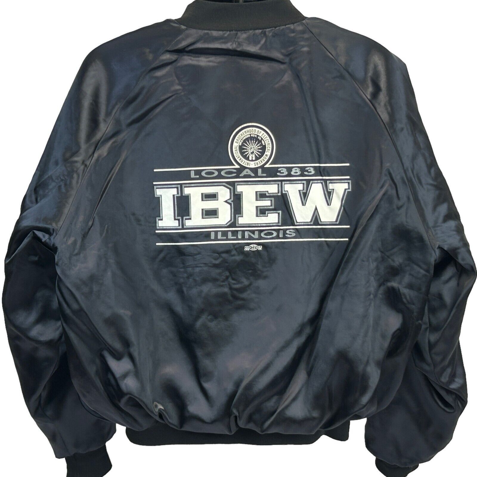 Vintage Vintage 90s IBEW Local 383 Satin Jacket Glen Ellyn XXL 2XL Size US XXL / EU 58 / 5 - 3 Thumbnail