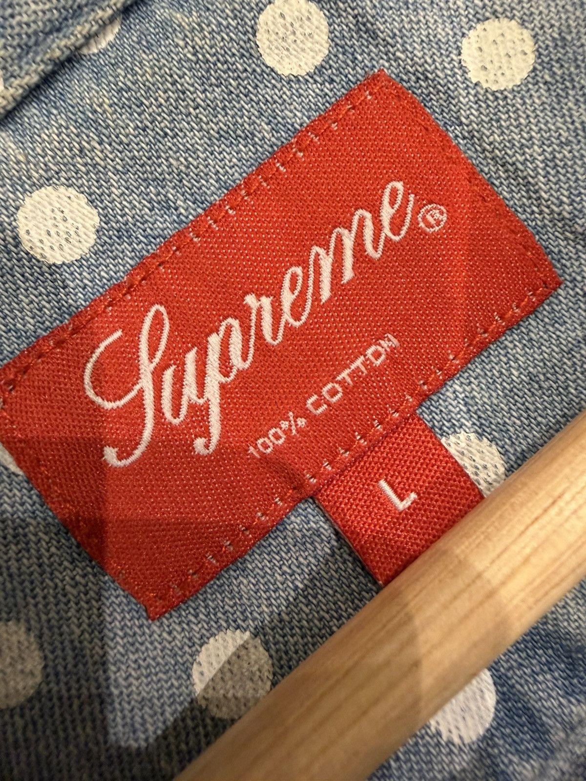 Supreme Supreme Polka Dot Denim Button Up Size US L / EU 52-54 / 3 - 3 Thumbnail