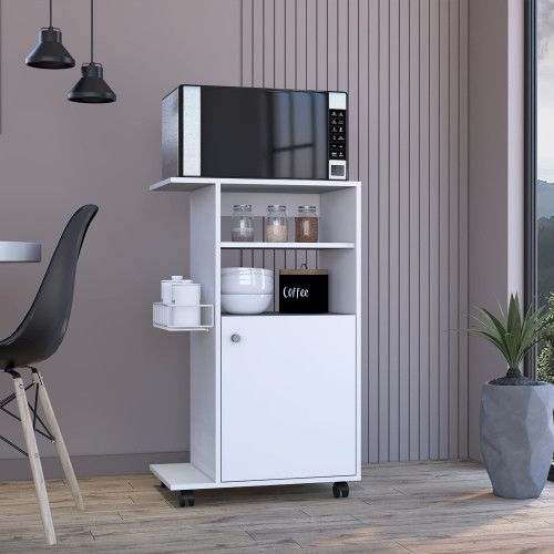 Designer × Homemade Clip Kitchen Cart, Single Door Cabinet, Four Casters -White Size US L / EU 52-54 / 3 - 1 Thumbnail