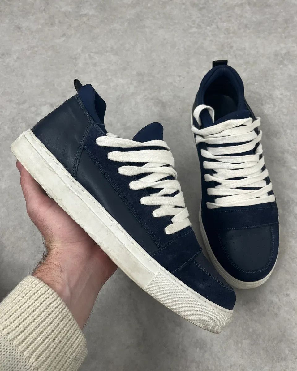 Kris Van Assche Kris Van Assche Navy & White Megalaced Sneakers Size US 9 / EU 42 - 1 Thumbnail