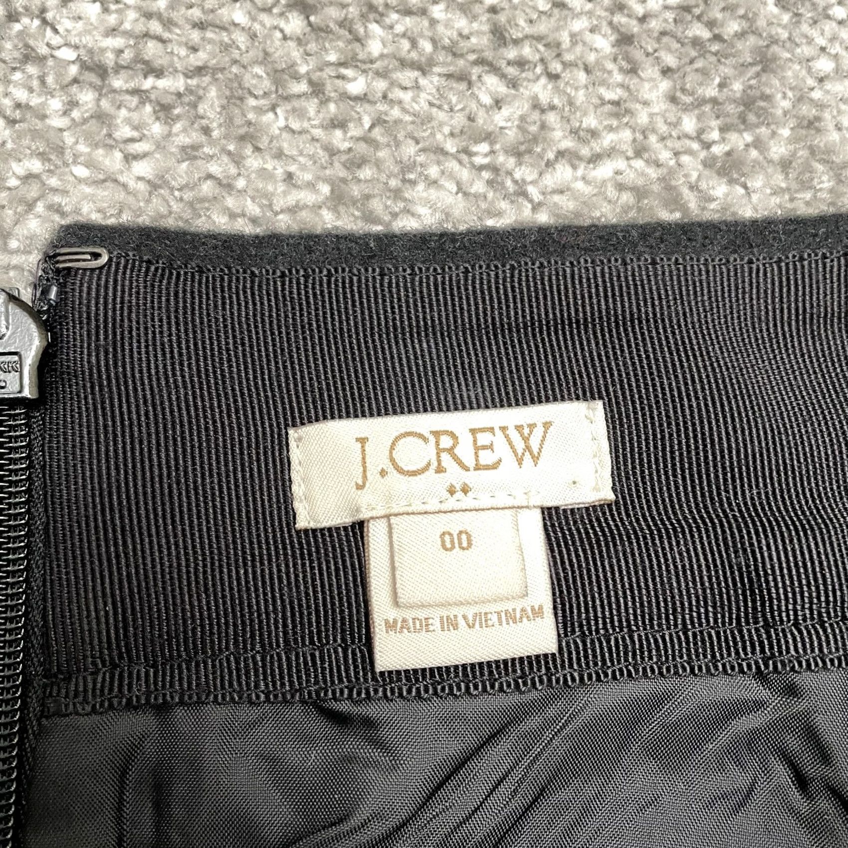 J.Crew VINTAGE J.Crew Wool Houndstooth Short Pencil Skirt Womens 00 Gray Black Pockets 24x17 Size 24" / US 00 / IT 34 - 5 Thumbnail