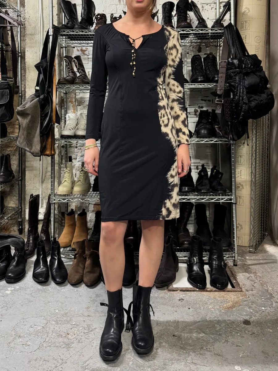 Roberto Cavalli Roberto Cavalli Black Leopard Faded Long Dress Size M / US 6-8 / IT 42-44 - 1 Thumbnail