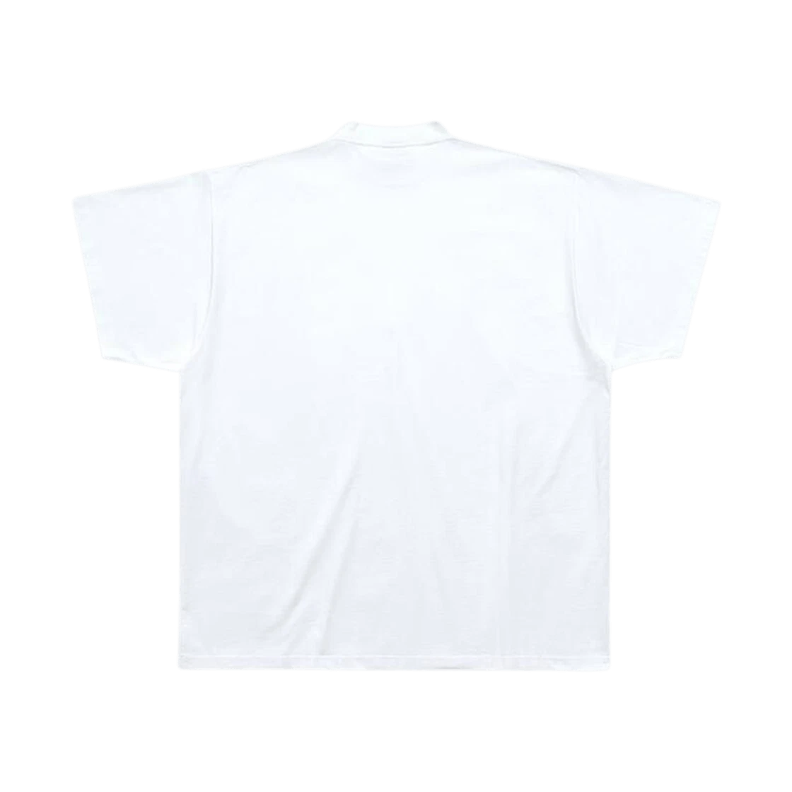 Balenciaga o1bcso1str0125 Unisex Back Flip T-Shirt Oversized in White Size US S / EU 44-46 / 1 - 2 Thumbnail