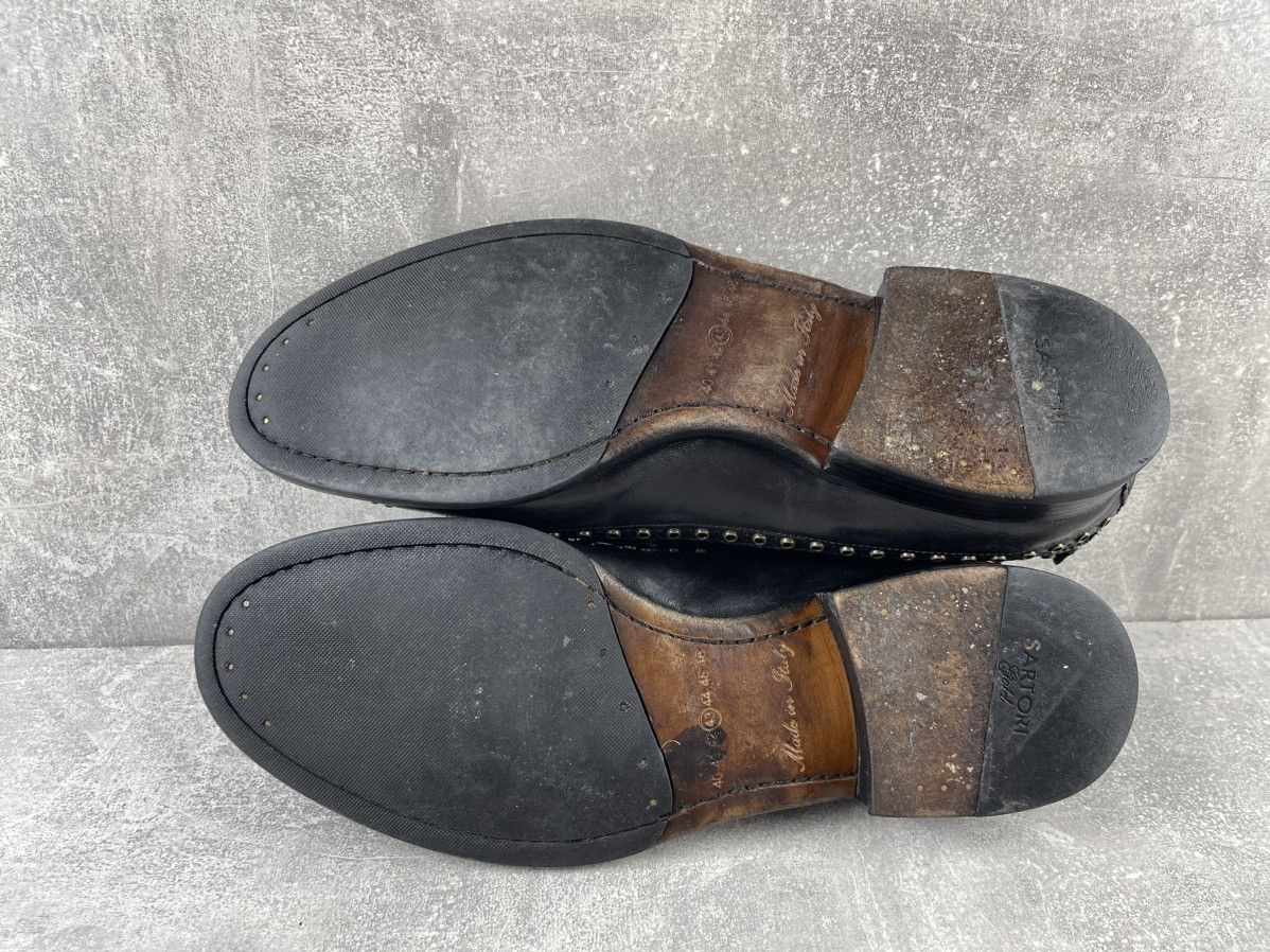 Genuine Leather Sartori Gold Studded Brogue Leather Avant Garde Italy Shoes Size US 10 / EU 43 - 7 Thumbnail