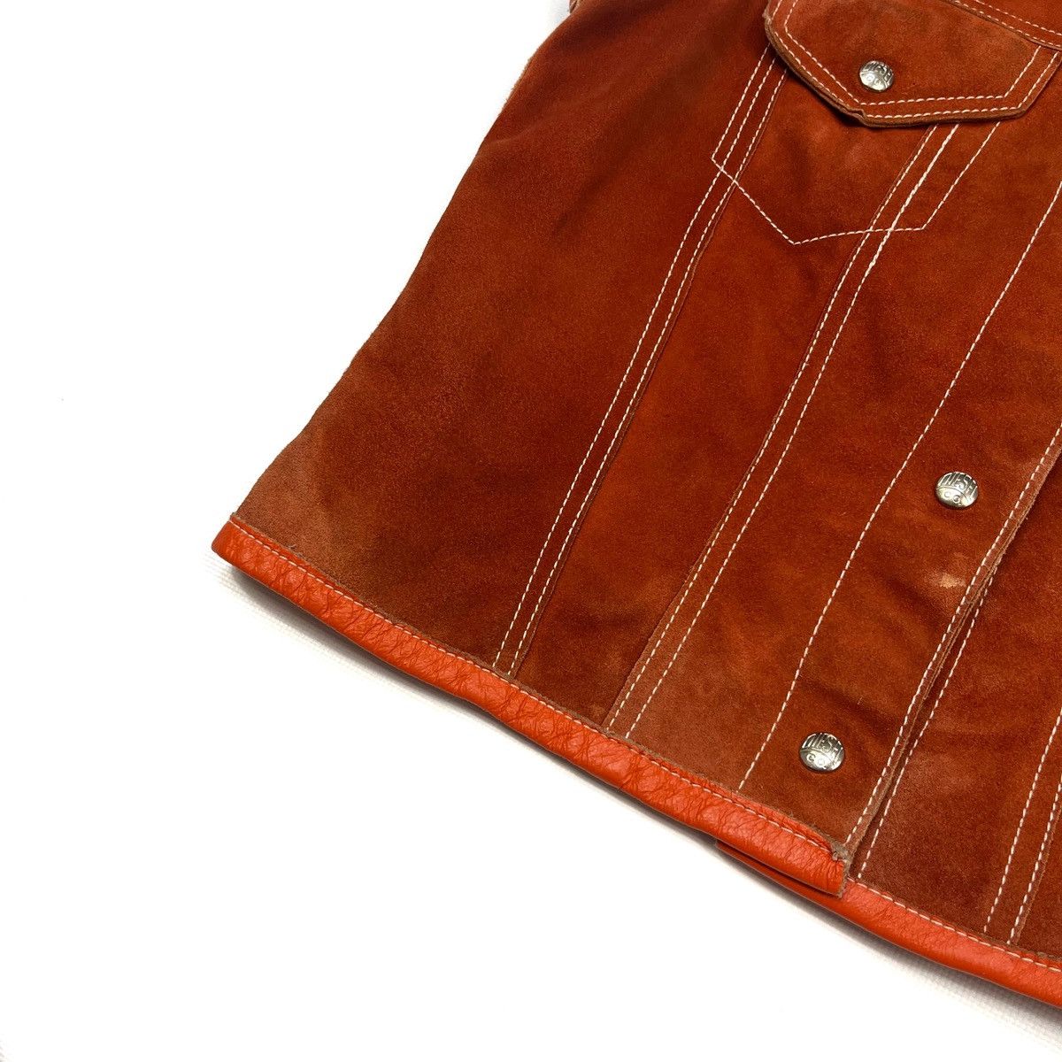Diesel Vintage DIESEL Leather Vest 90s Suede Cowhide Waistcoat Size S / US 4 / IT 40 - 5 Thumbnail