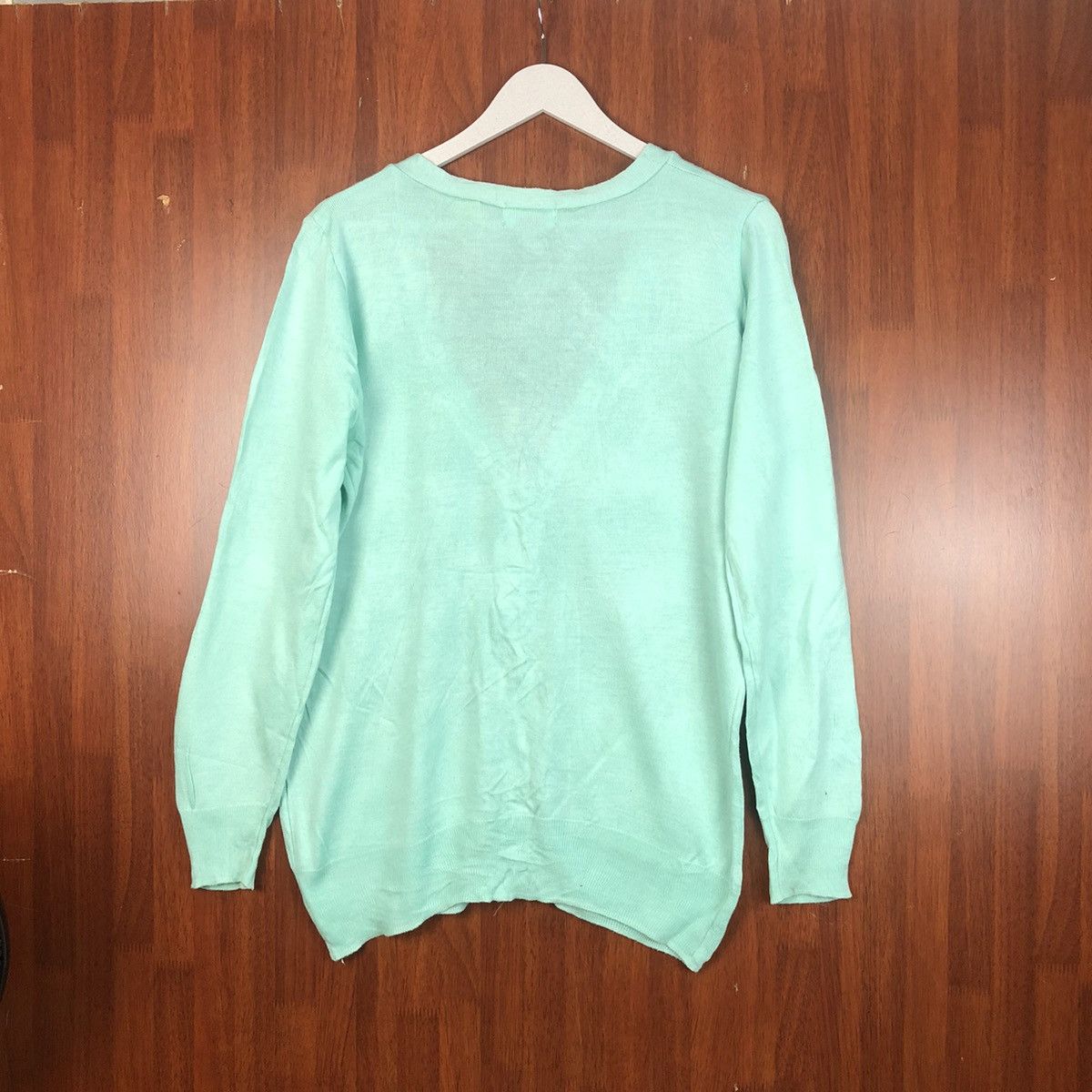 Japanese Brand Datura vintage crochet knitwear Green Cardigan #7489 Size XL / US 12-14 / IT 48-50 - 12 Thumbnail