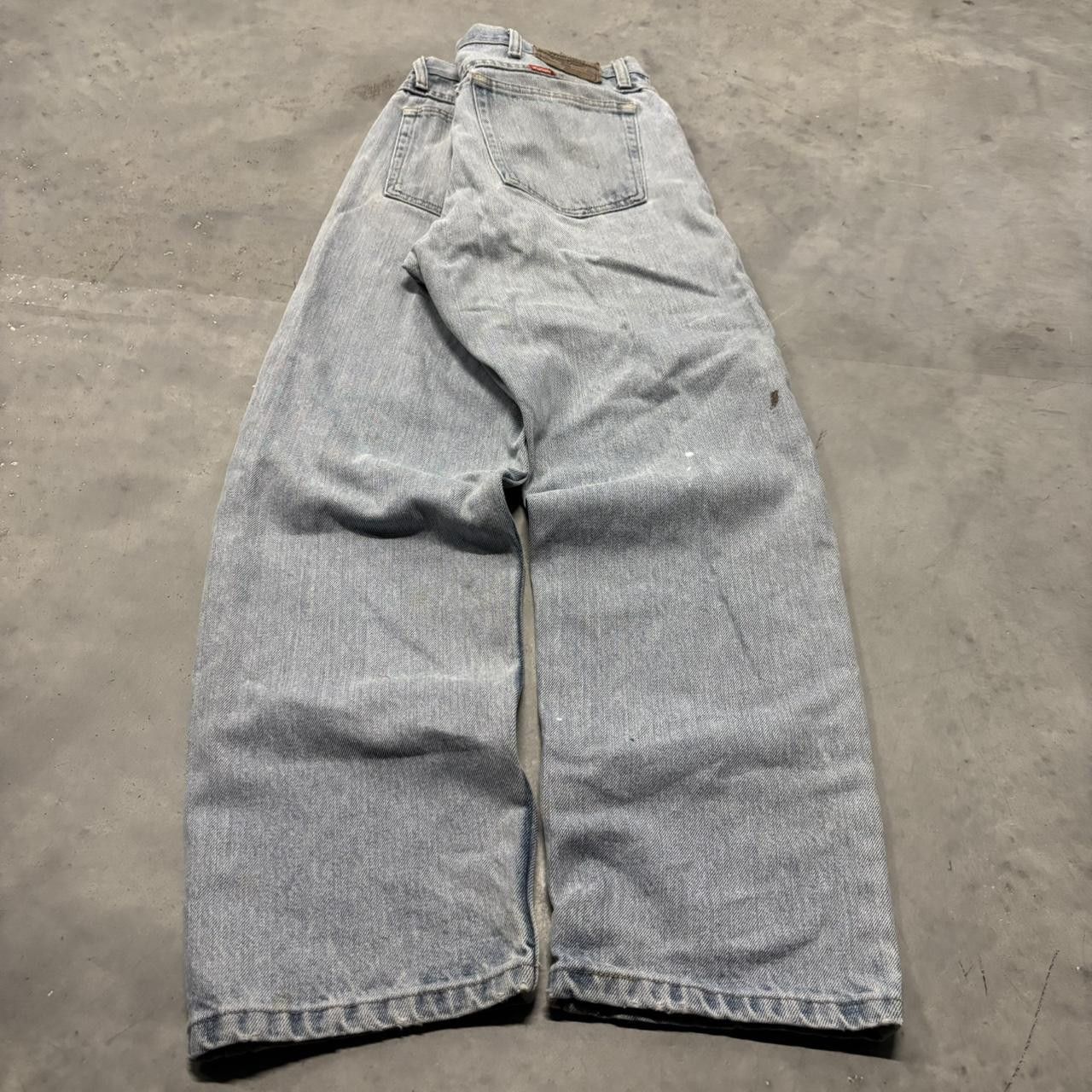 Japanese Brand × Vintage Crazy Vintage Y2K/2000s Faded Light Wash Essential Denim Jeans! Size US 33 - 4 Thumbnail