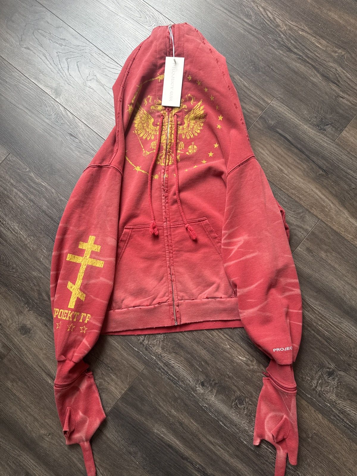 PROJECT G/R Project GR Zygon Zip hoodie red | Grailed