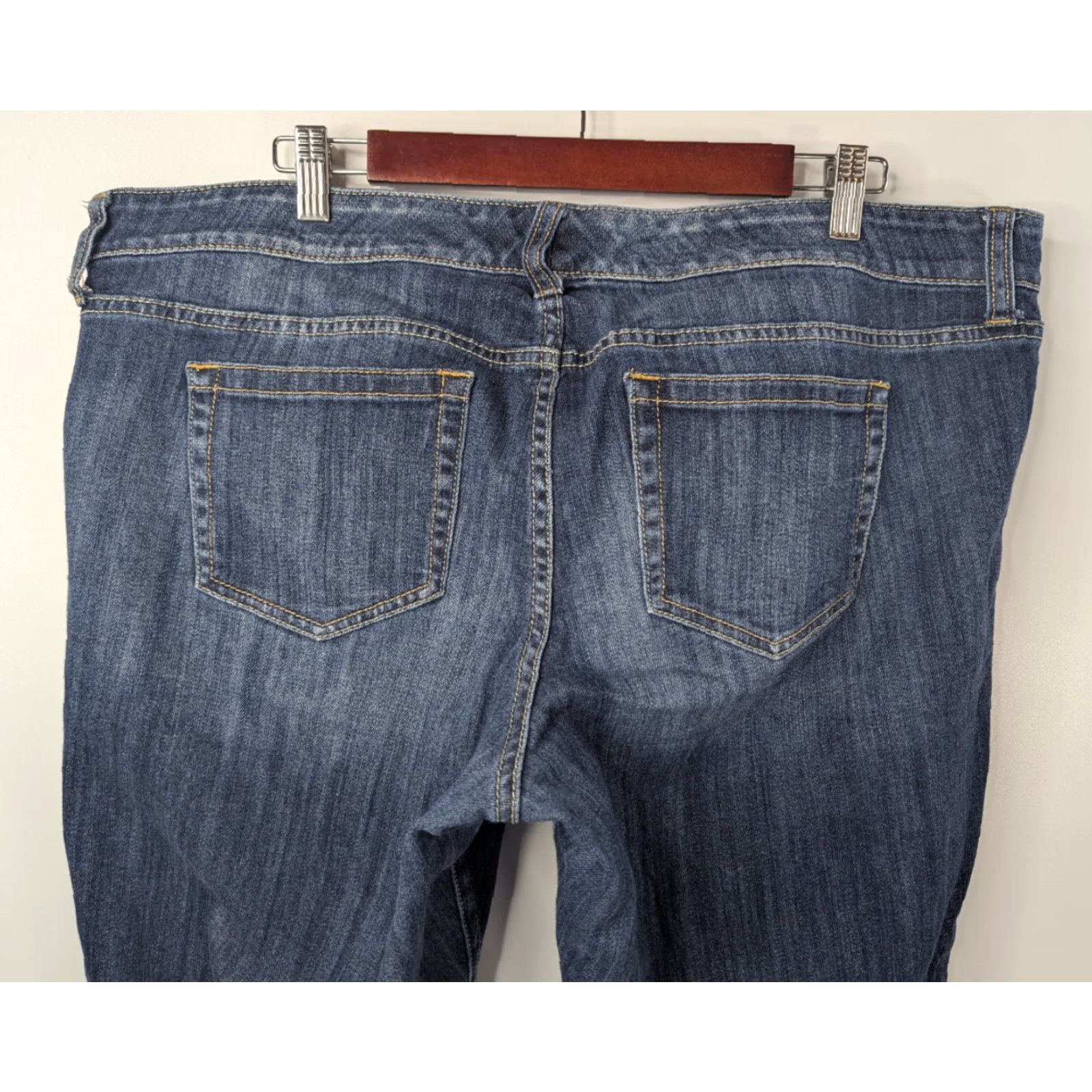 Torrid Torrid Jeans Boyfriend Distressed Patch Plaid Blue Size 18 Women's Denim Cotton Blend Spandex Mid Rise Plus Vintage No N/A Size 40" / US 18 - 6 Thumbnail