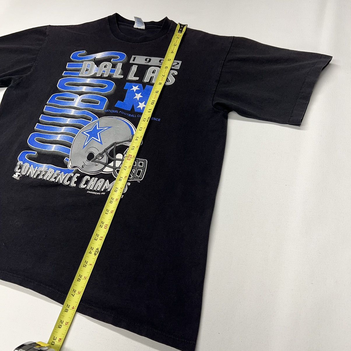 Starter × Vintage VTG Dallas Cowboys Black Starter Helmet NFL Single Stitch Size US L / EU 52-54 / 3 - 16 Thumbnail