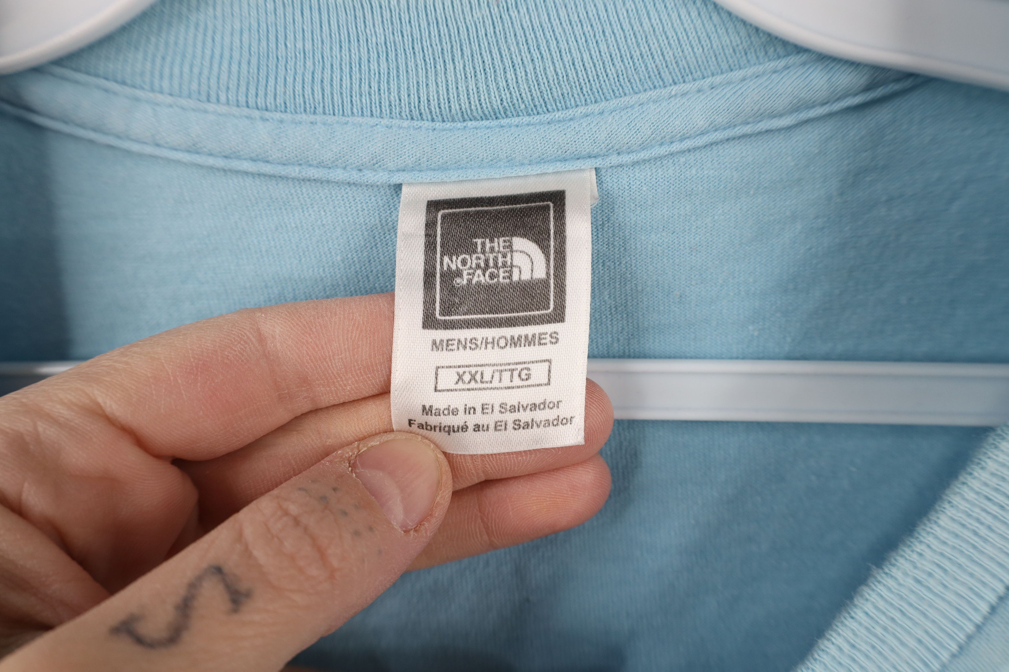The North Face × Vintage Vintage The North Face Spell Out Big Logo T-Shirt Blue Size US XXL / EU 58 / 5 - 10 Thumbnail