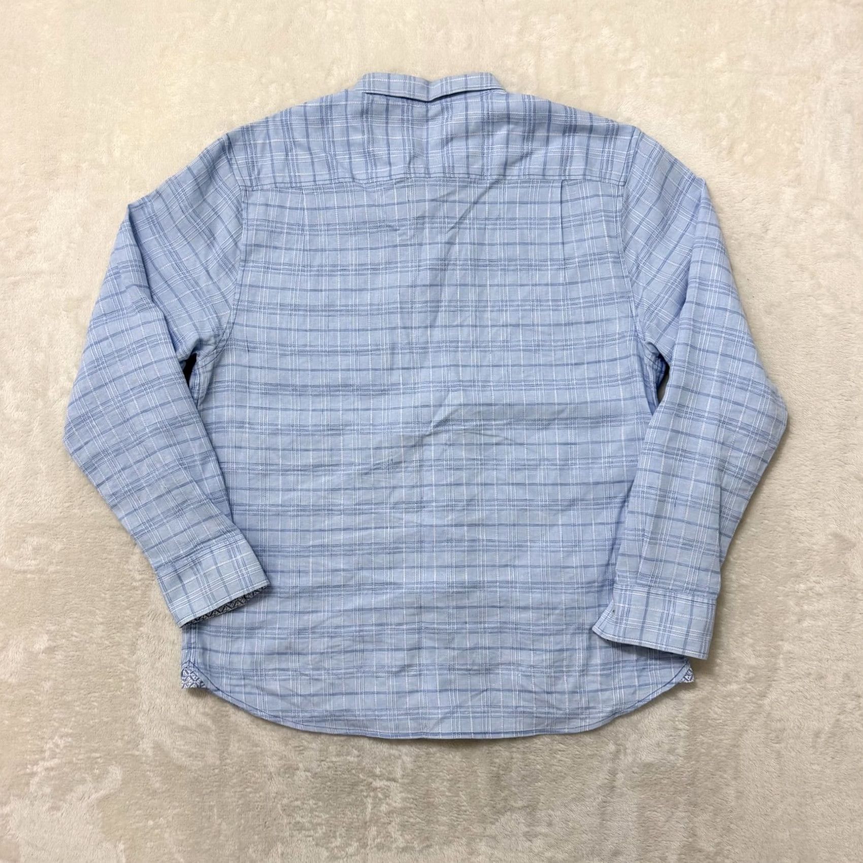 Tommy Bahama Tommy Bahama Shirt Mens Large Blue Linen Plaid Barbados Breeze Stretch Button Up Size US L / EU 52-54 / 3 - 6 Thumbnail