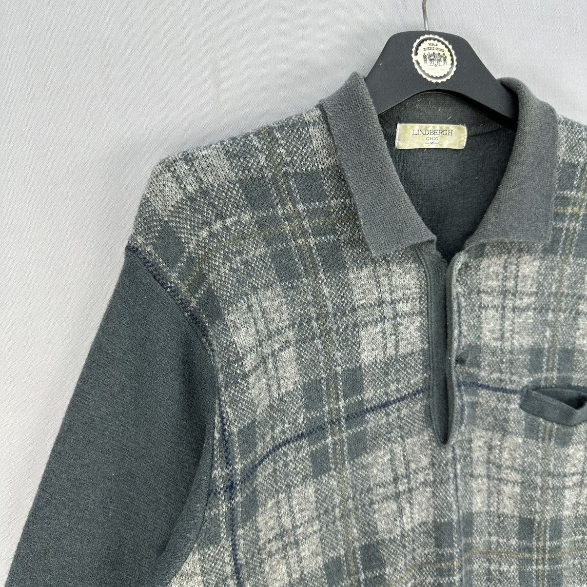 Lindbergh Vintage 80's Wool Knit Polo Shirt Tartan Check by Linbergh Size US S / EU 44-46 / 1 - 2 Thumbnail