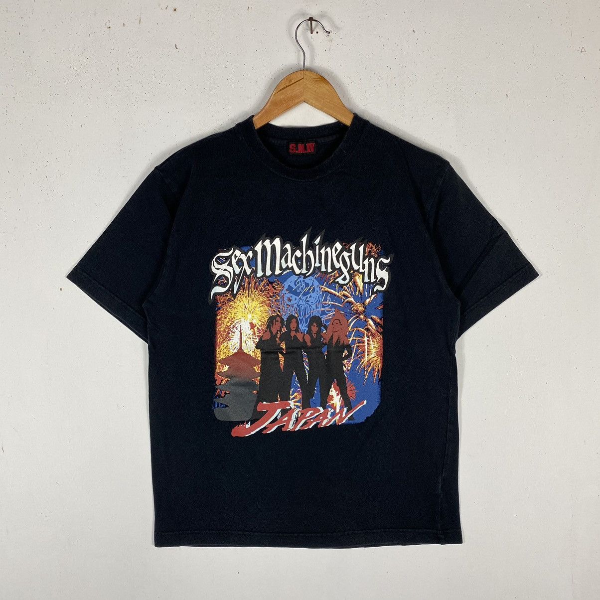 Band Tees × Vintage VINTAGE SEX MACHINEGUNS JAPANESE HEAVY METAL BAND TOUR TEE Size US M / EU 48-50 / 2 - 2 Thumbnail
