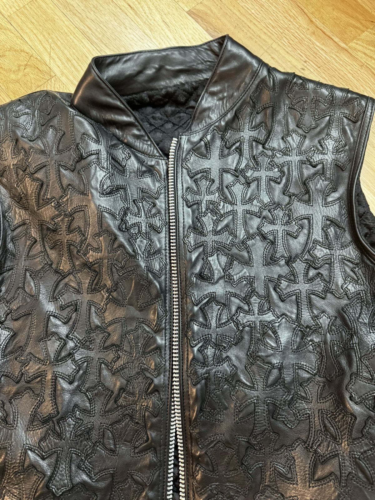 Chrome Hearts Fully loaded cross leather vest Size US M / EU 48-50 / 2 - 4 Thumbnail