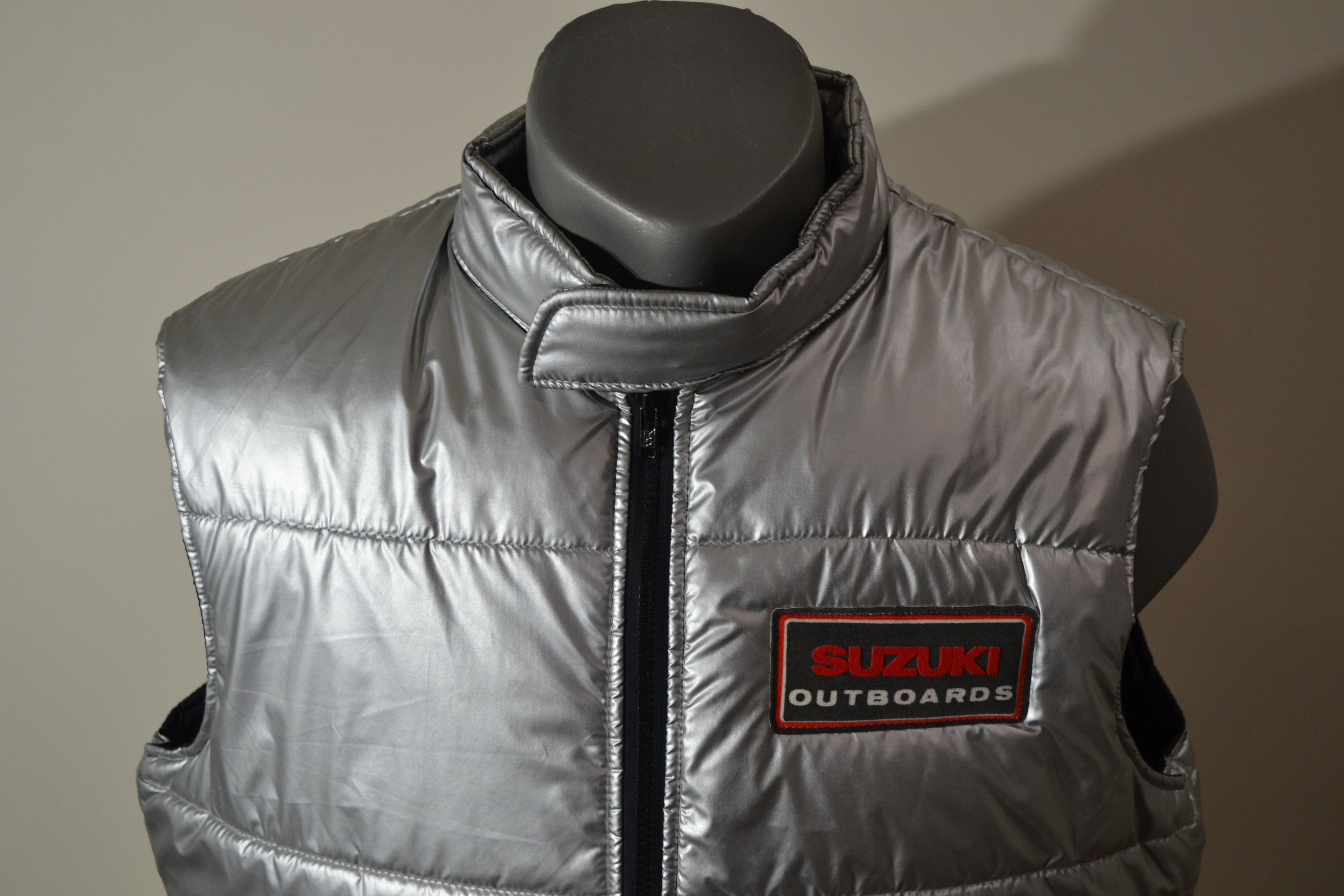 Other Vintage 90s Suzuki Outboards Silver Vest / Rare Y2K Size US L / EU 52-54 / 3 - 3 Thumbnail