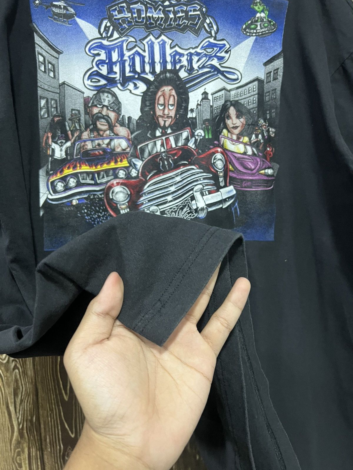 Rap Tees × Vintage Vintage 90s Homies Rollerz Gangsta R&B Tshirt Size US XXL / EU 58 / 5 - 4 Thumbnail