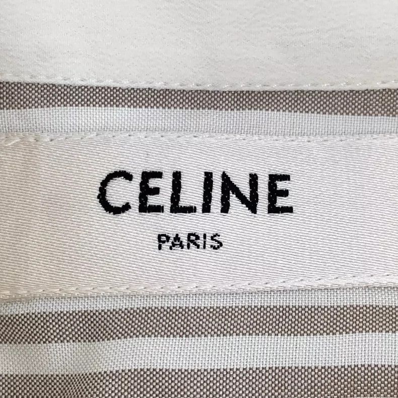 Celine Celine Striped Silk Long Sleeve ButtonUp Shirt Size US XS / EU 42 / 0 - 5 Thumbnail
