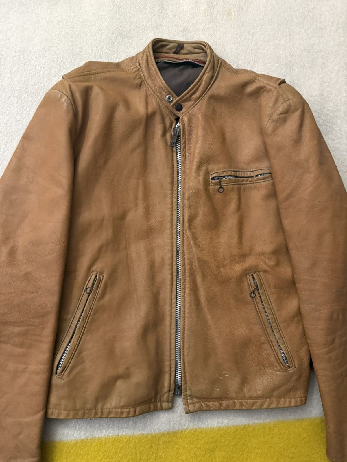 Leather 50s 60s Lesco Leathers? Cafe Racer Jacket 42 Small Medium Size US M / EU 48-50 / 2 - 8 Thumbnail