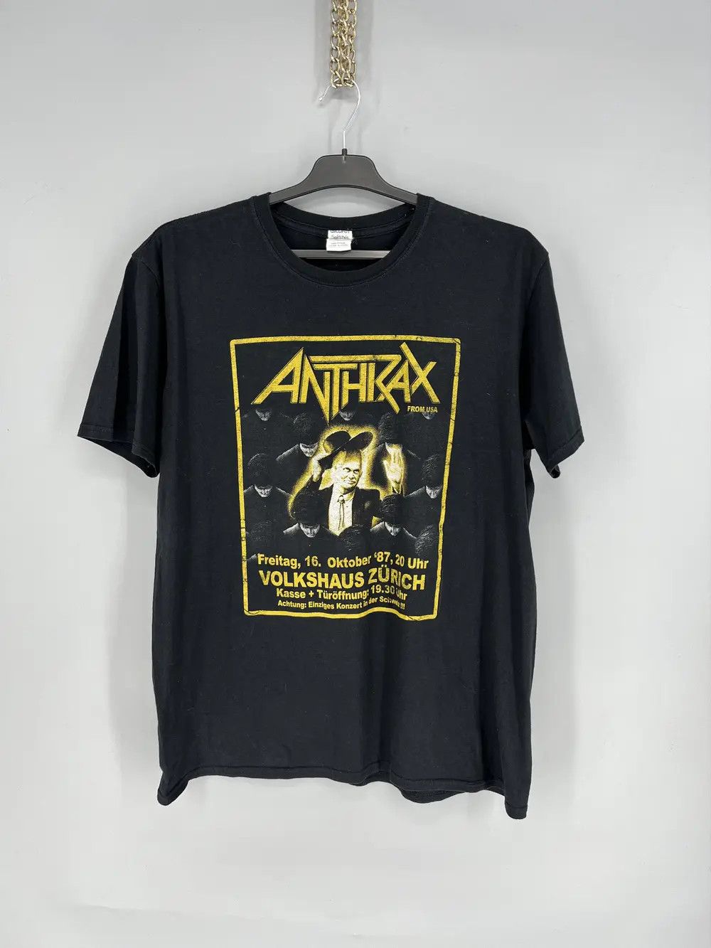 Band Tees × Vintage Vintage Y2K Anthrax Horror Skulls Band Rock Streetwear Tee Size US L / EU 52-54 / 3 - 1 Thumbnail