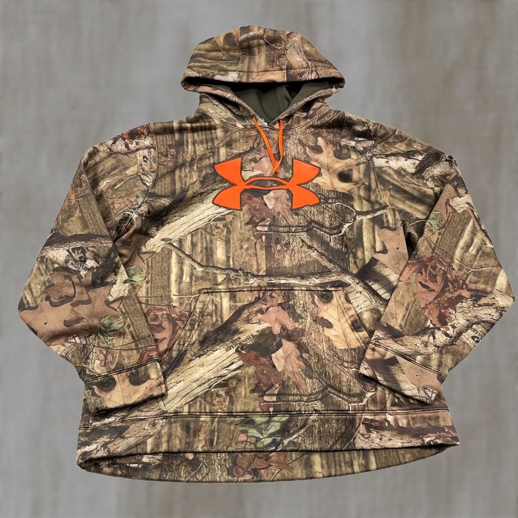 Under Armour Under armour Shirt Mens XL Brown Camo Hoodie Men Realtree Break Loose Fit Sweatshirt Hunt Size US XL / EU 56 / 4 - 1 Thumbnail