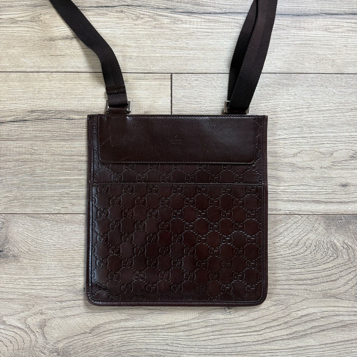 Gucci Gucci Guccissima Crossbody Shoulder Bag Brown Leather Size ONE SIZE - 2 Thumbnail