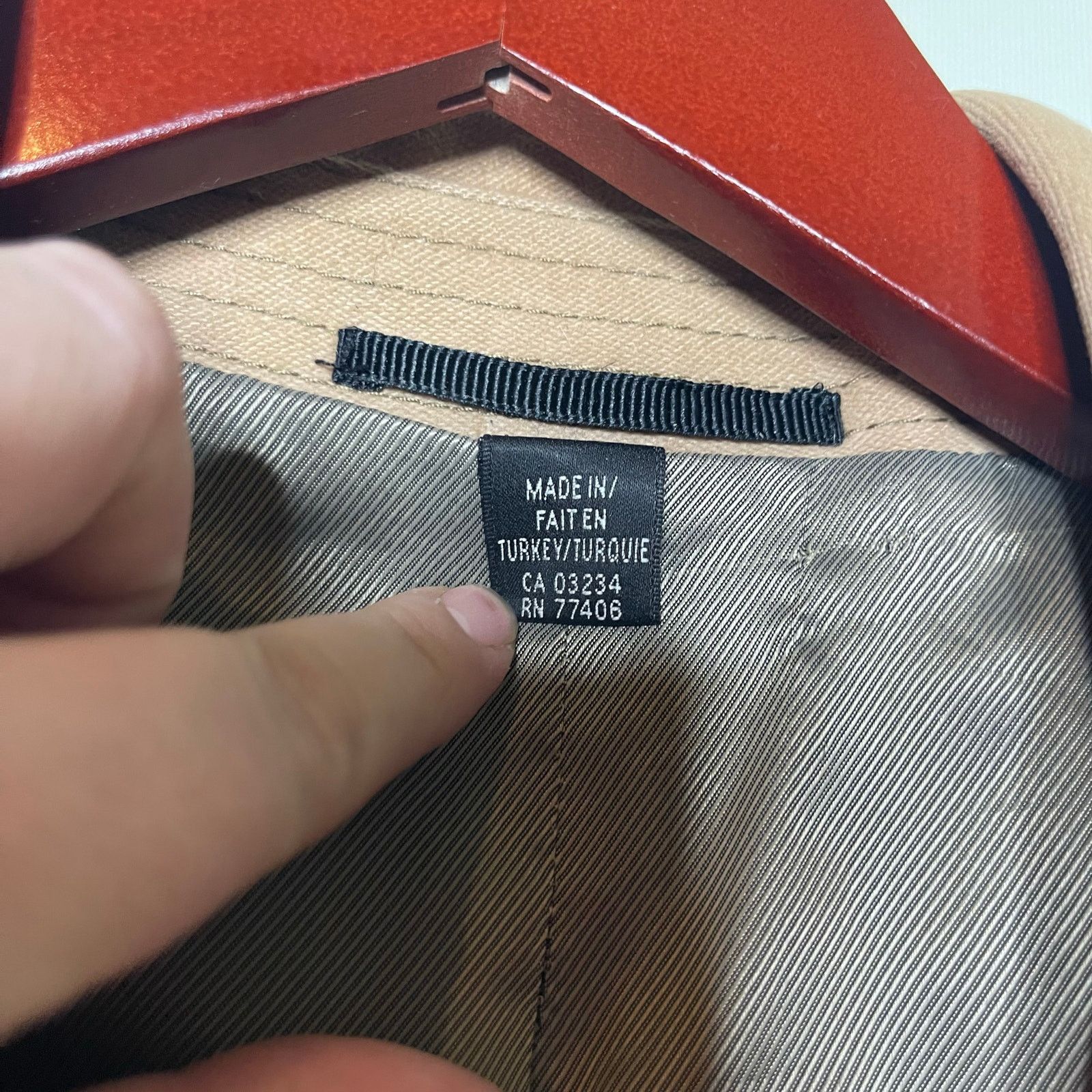 Club Monaco Club Monaco Men Tan 100% canvas cotton classic coat sz M Size US M / EU 48-50 / 2 - 4 Thumbnail
