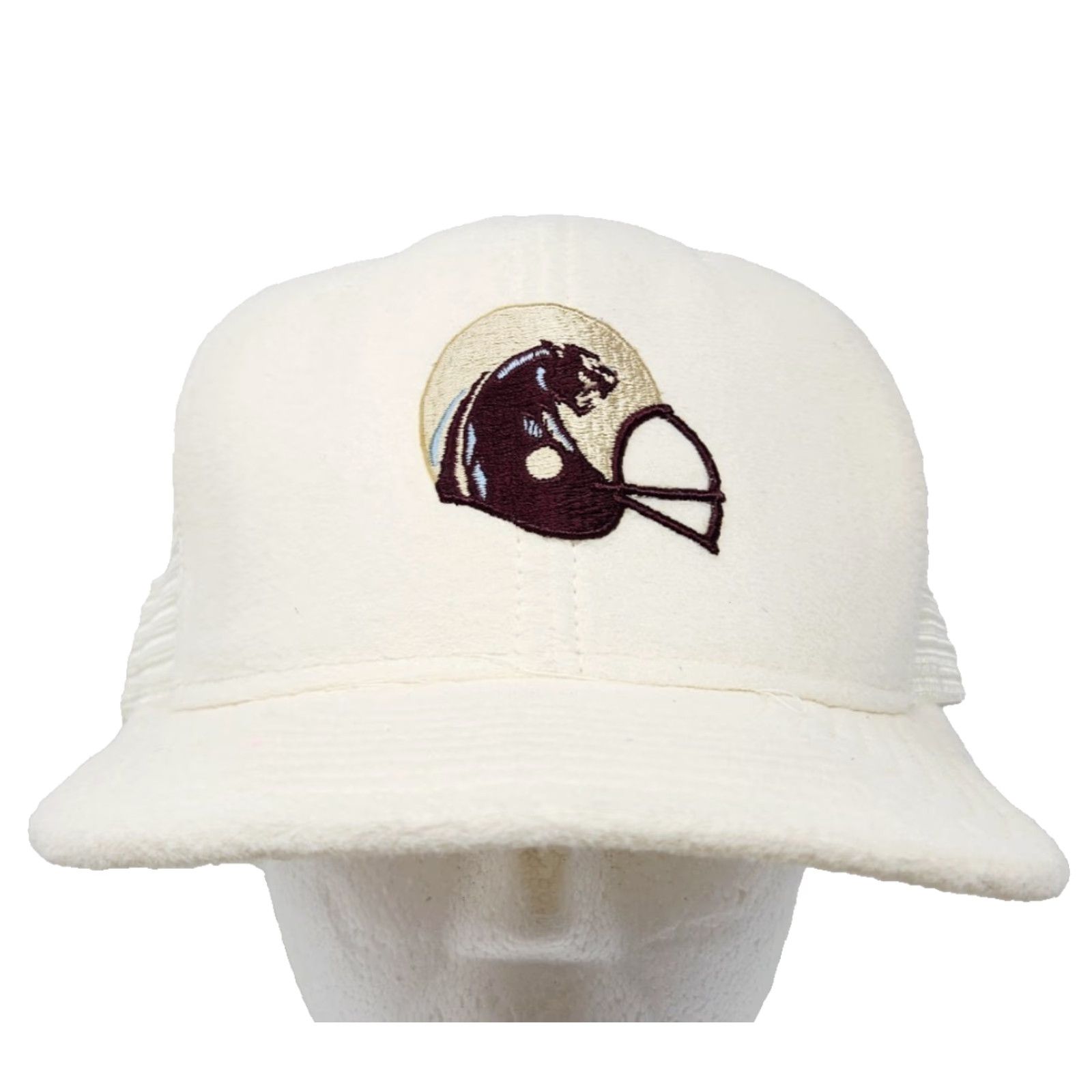 Logo 7 VINTAGE Michigan Panthers USFL 80s Snapback Hat Beige White Logo Men One Size Snapback 80s Sports Mens Size US 35 - 2 Thumbnail