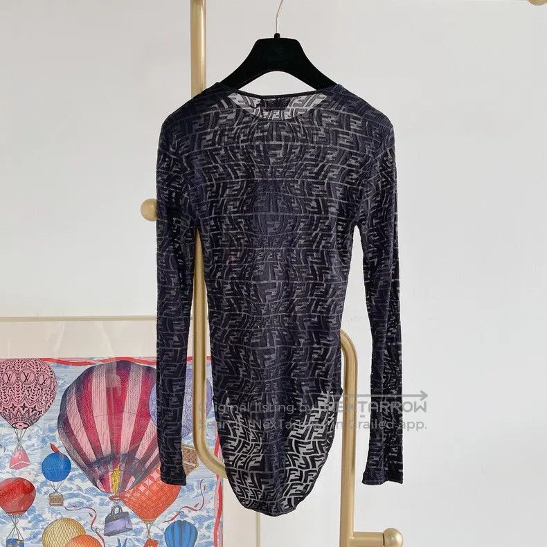 Fendi Fendi Black monogram jumpsuit Size L / US 10 / IT 46 - 2 Thumbnail