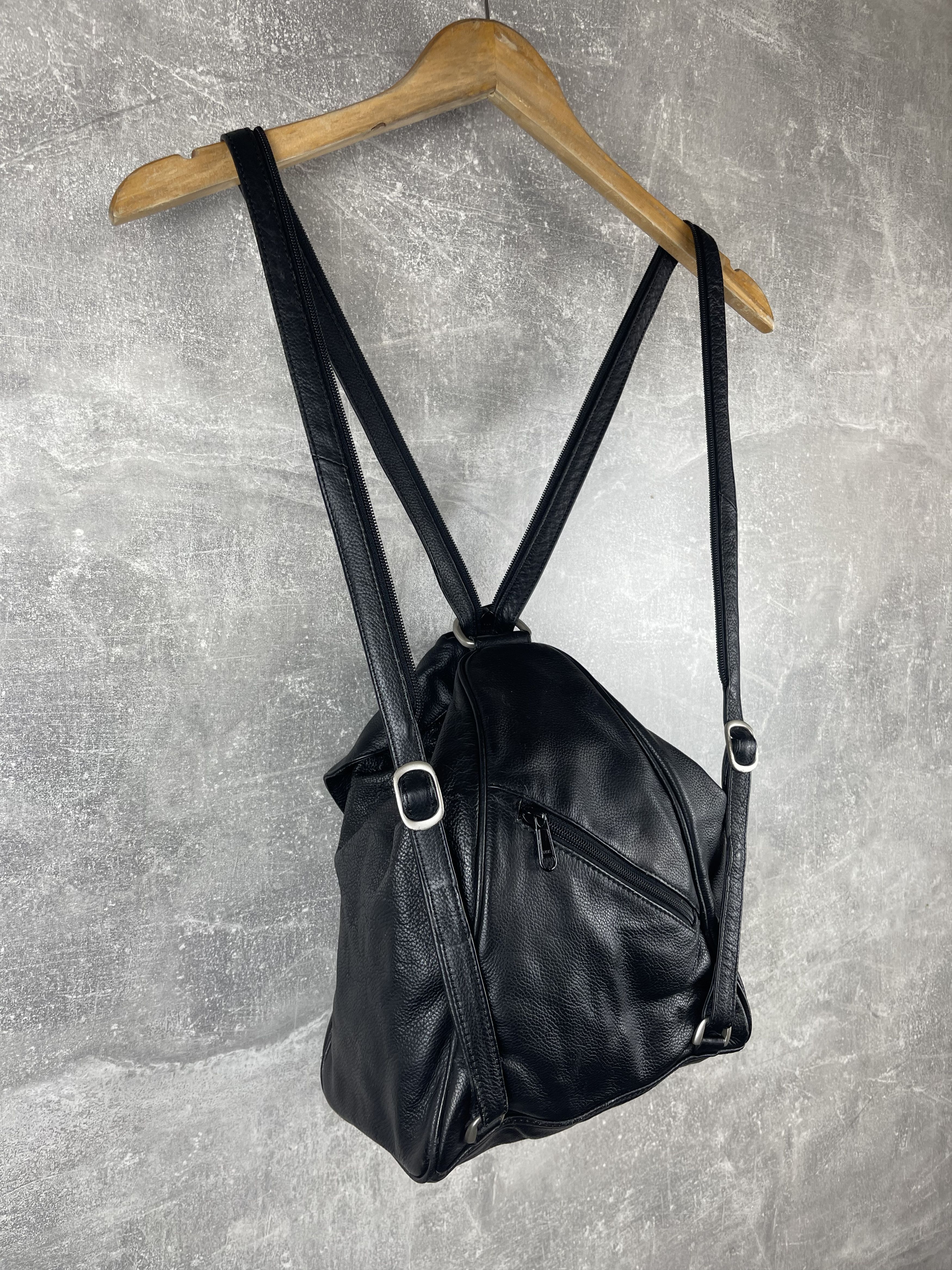 Seditionaries Artisan leather black avant garde transformer bag bacpack Size ONE SIZE - 9 Thumbnail