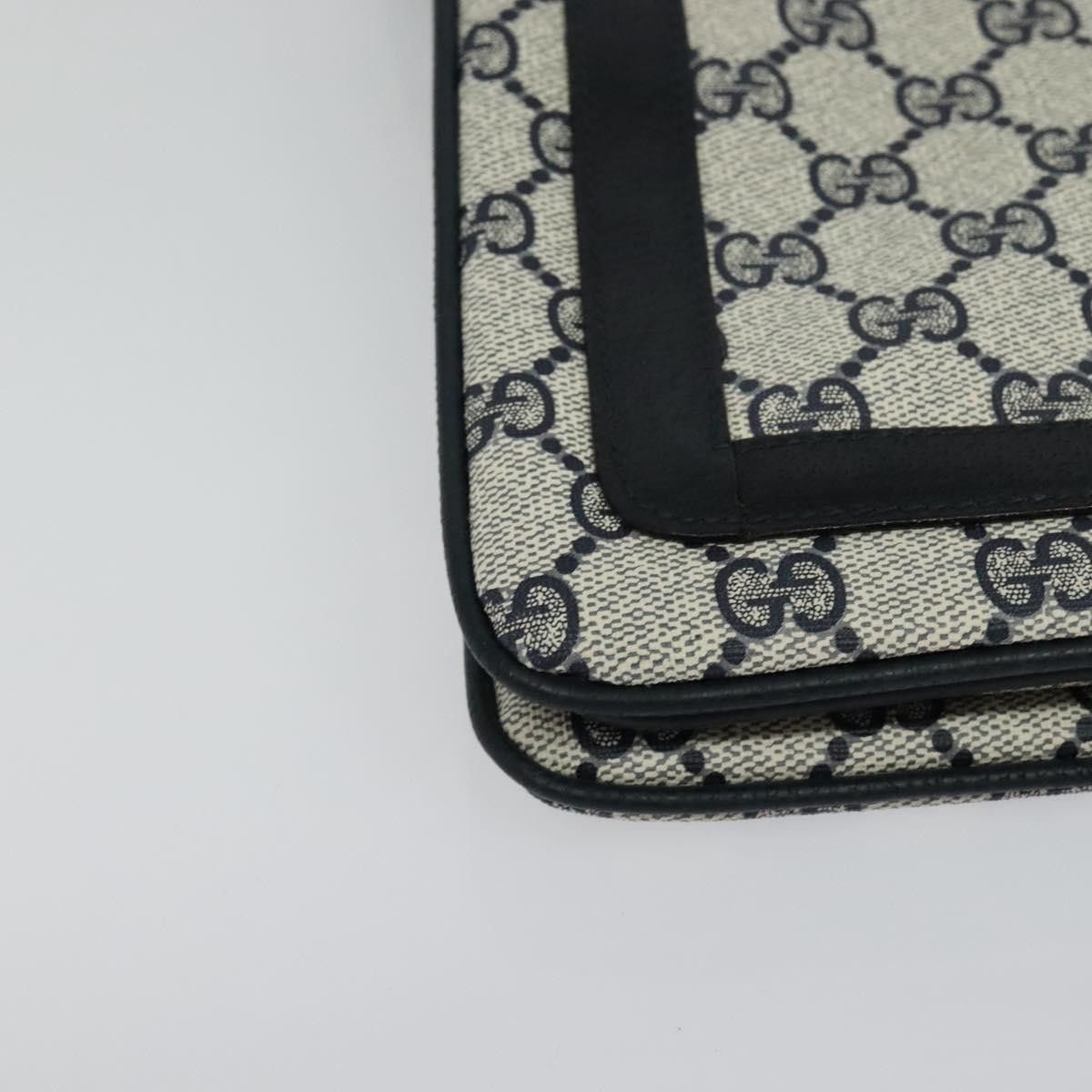 Gucci GUCCI GG Supreme Sherry Line Shoulder Bag Pvc Navy Gold 41 Size ONE SIZE - 10 Thumbnail