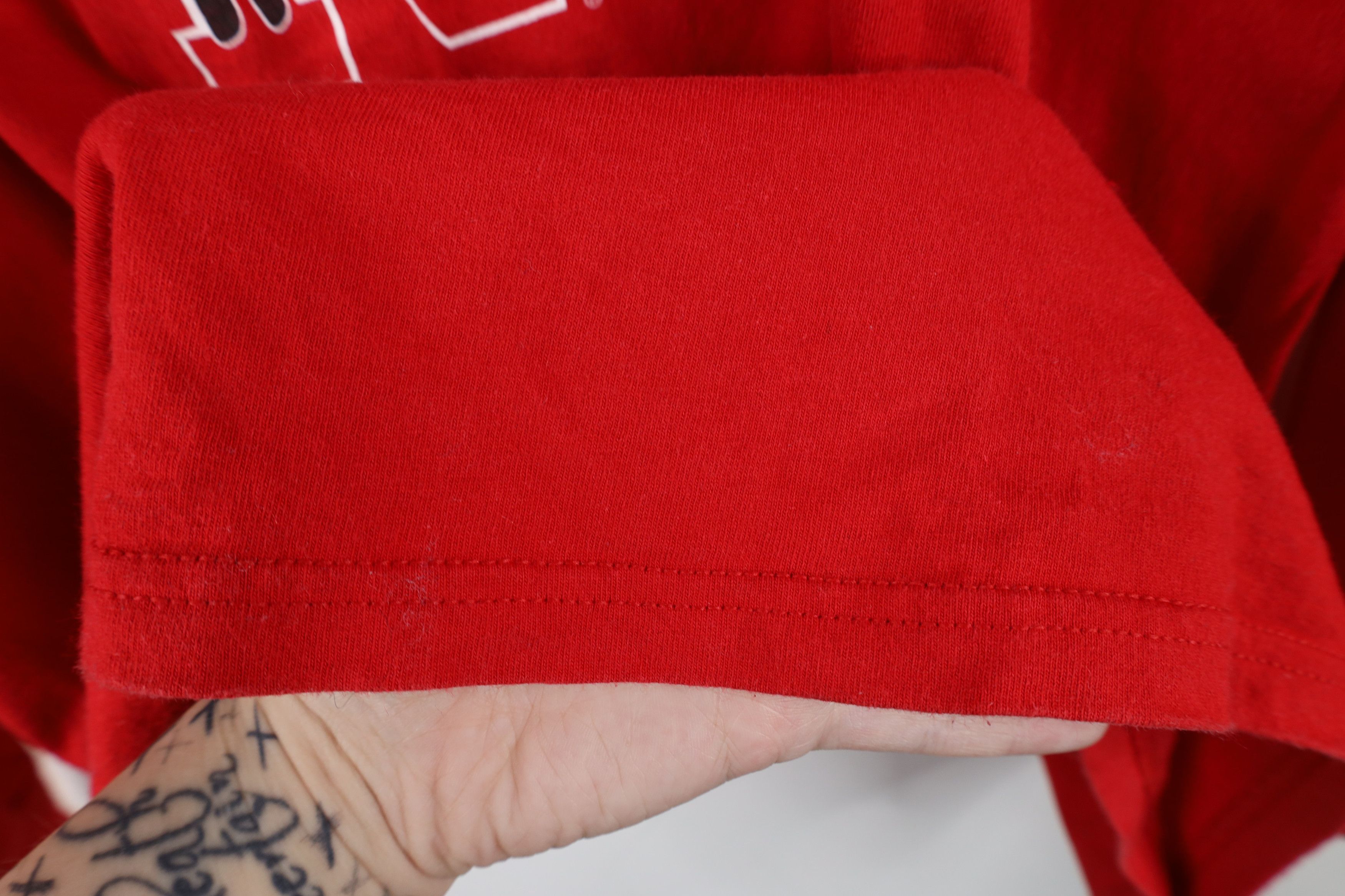 Vintage Vintage 90s of Nebraska Long Sleeve T-Shirt Red Cotton USA Size US L / EU 52-54 / 3 - 6 Thumbnail
