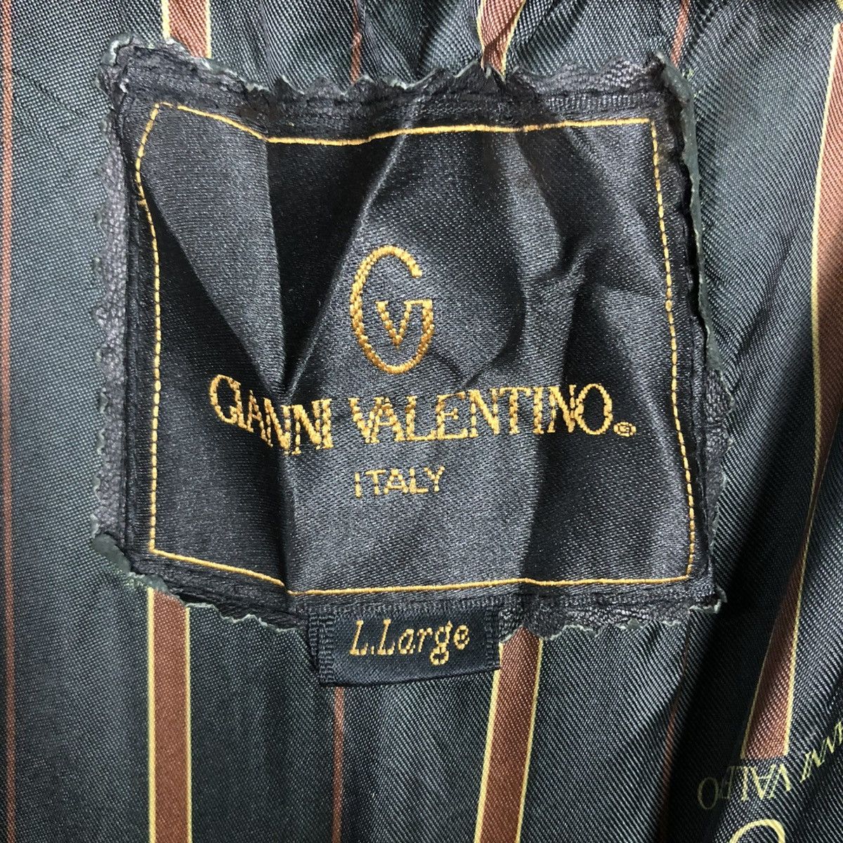 Japanese Brand 🔥VINTAGE GENUINE LEATHER JACKET GIANNI VALENTINO BLANKET Size US L / EU 52-54 / 3 - 19 Thumbnail