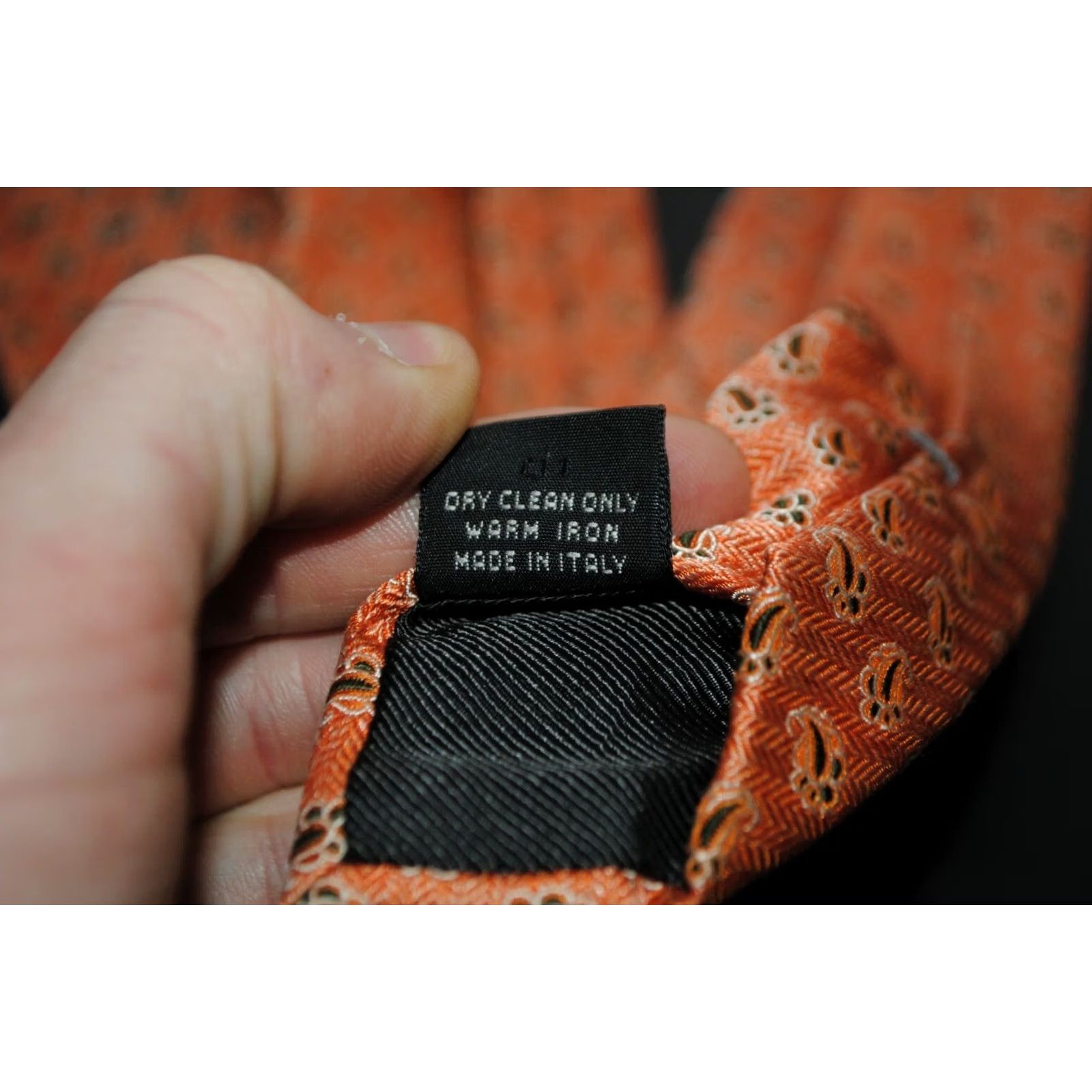 Ermenegildo Zegna ERMENEGILDO ZEGNA MEN'S NECKTIE ITALY LUXURY ORANGE COLOR FLORAL 100% SILK Size ONE SIZE - 5 Thumbnail