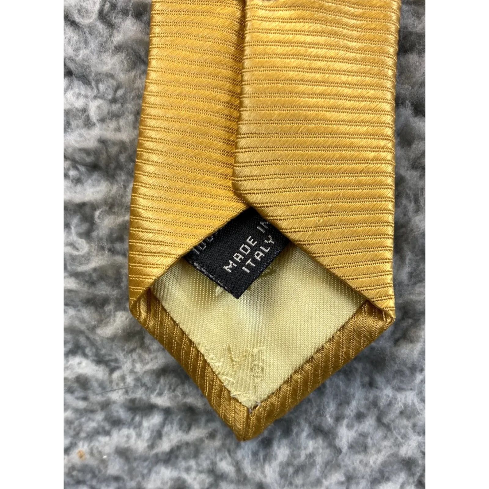 Jos. A. Bank Jos. A. Bank Men's Silk Tie - Yellow Geometric Pattern, Gold, 58.5" Retail 9 Size ONE SIZE - 3 Thumbnail