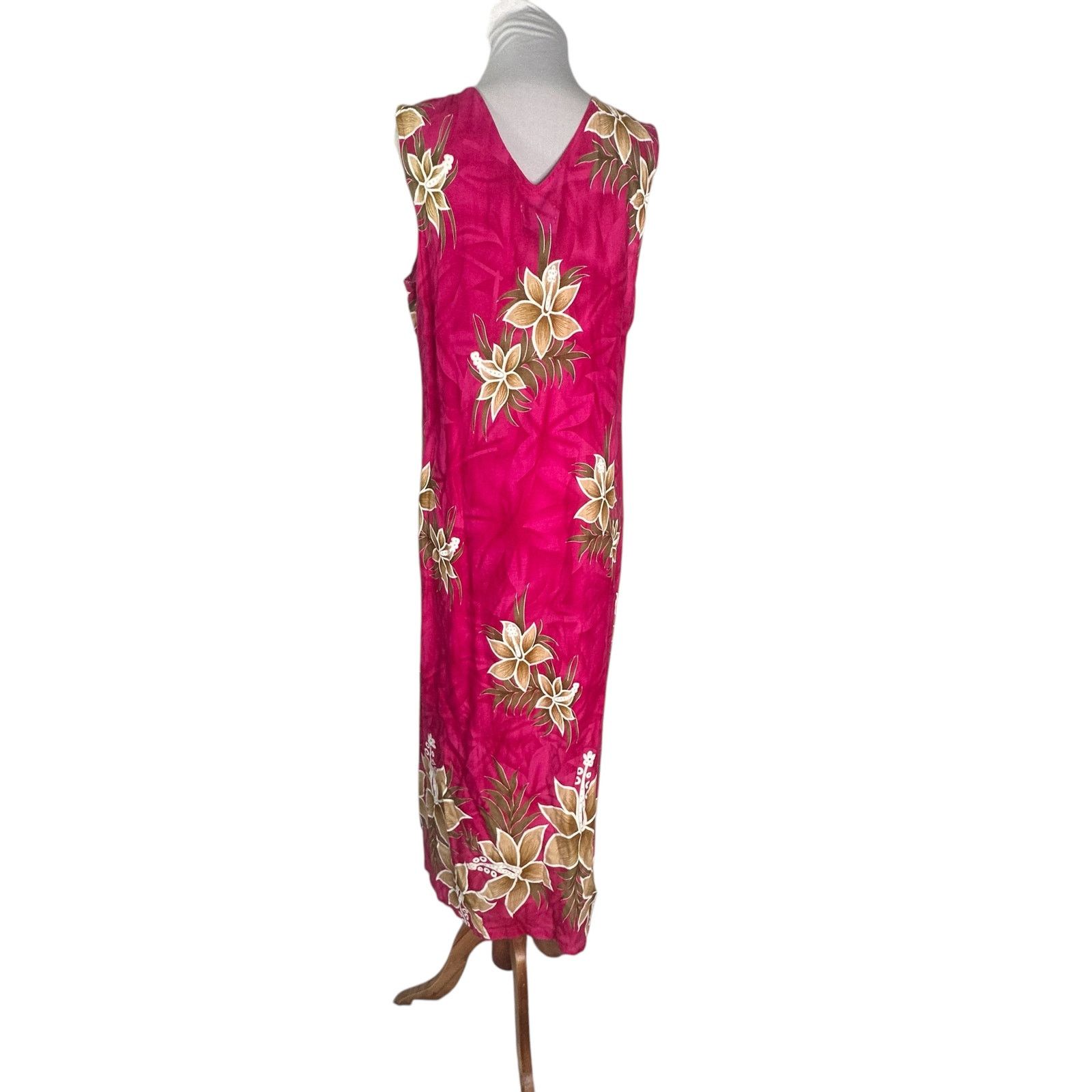 Vintage Vintage Y2k Pink Floral Maxi Lounge Pool Dress M/L Size M / US 6-8 / IT 42-44 - 2 Thumbnail