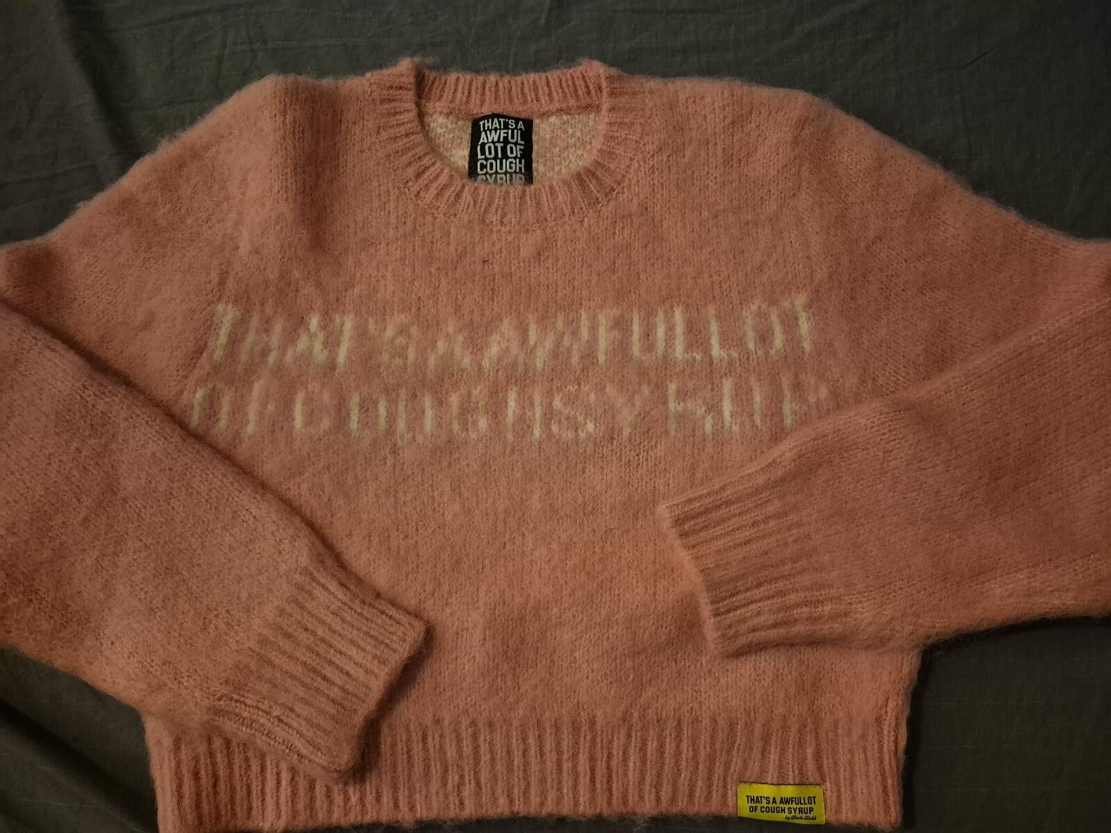 Other Awful Lot of Cough Syrup Pink Mohair Crop Sweater Size XL Size XL / US 12-14 / IT 48-50 - 2 Thumbnail