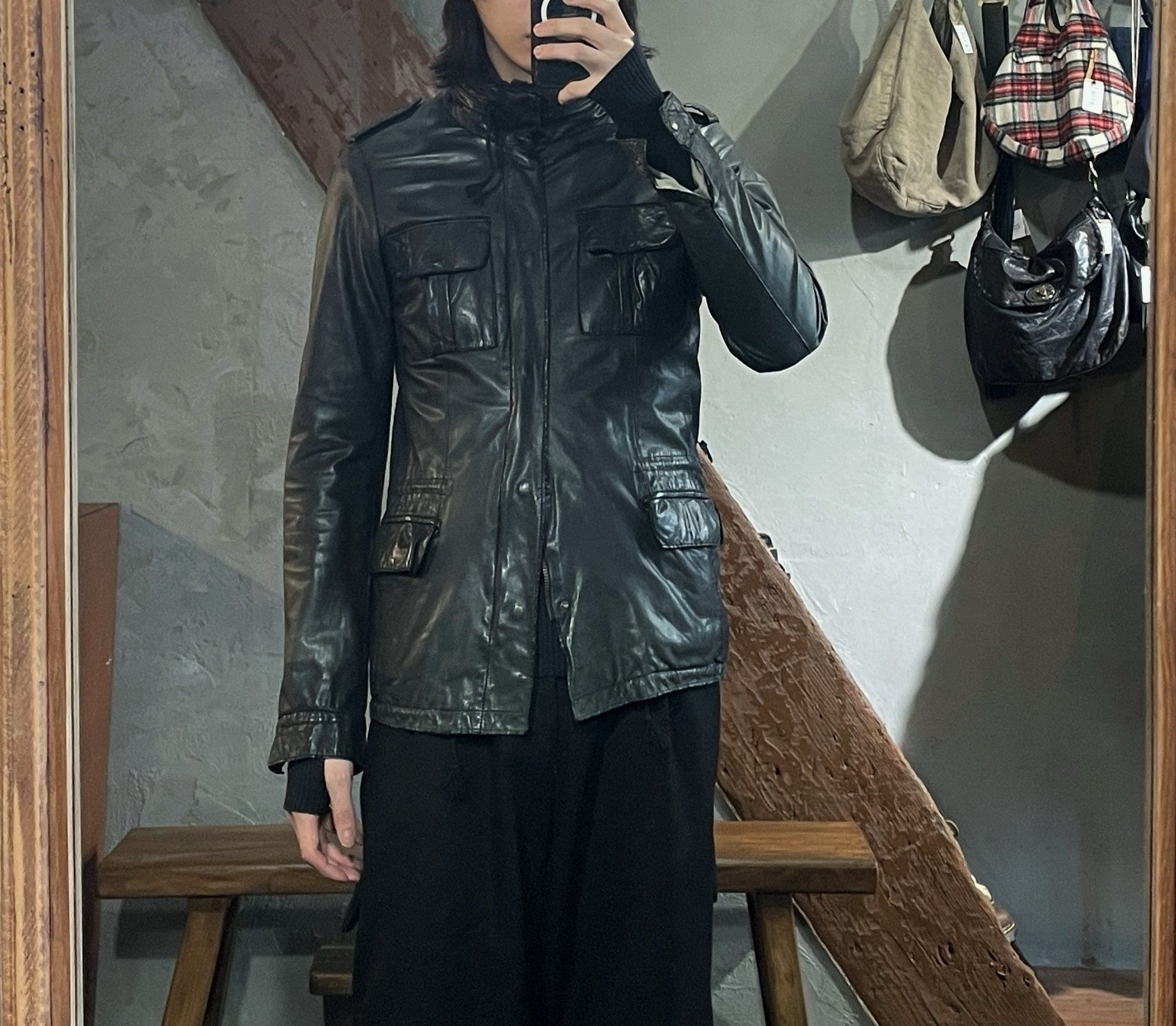 Japanese Brand SISII Washable Cowhide Leather M-65 Jacket Size US M / EU 48-50 / 2 - 2 Thumbnail