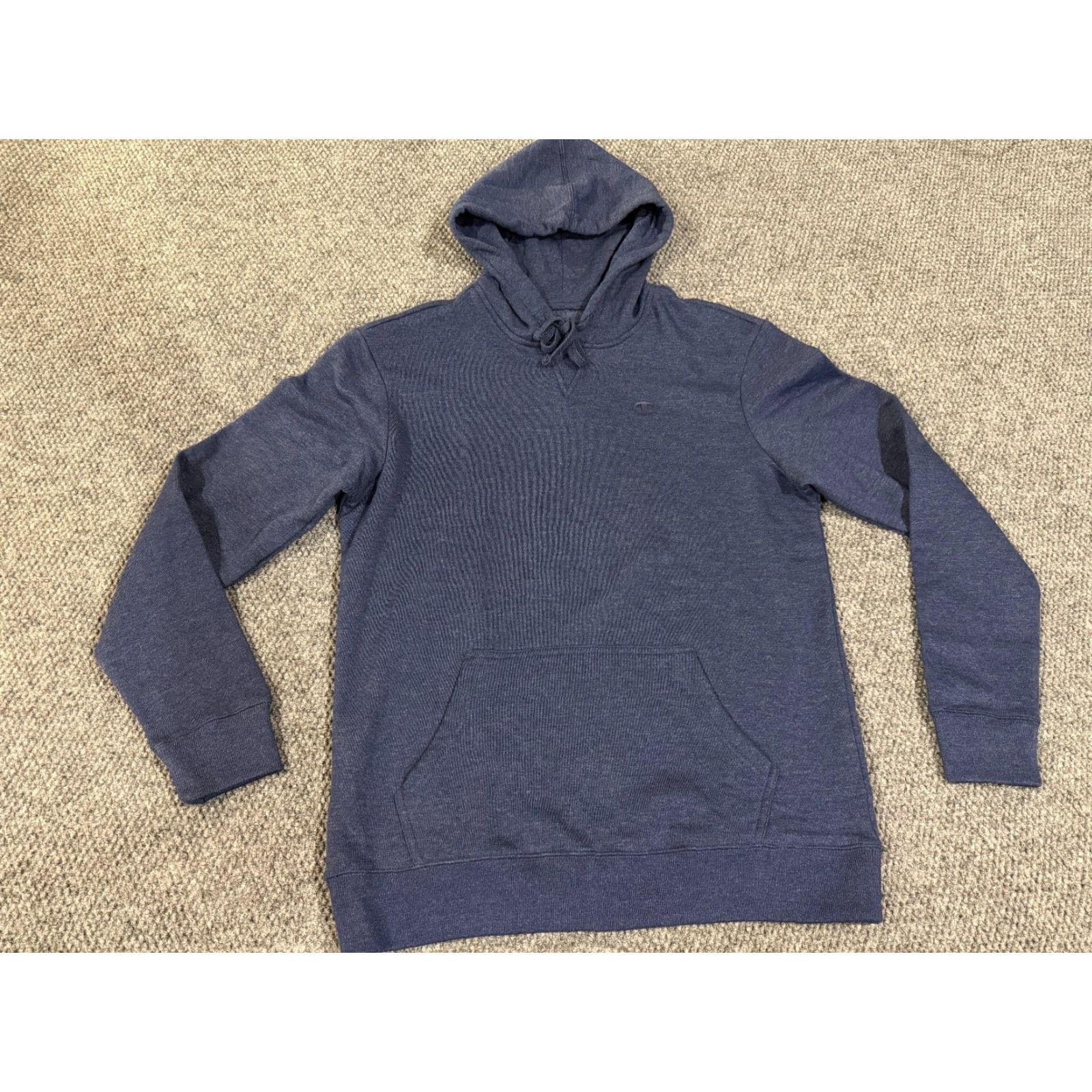 Champion Champion hoodie Mens M blue logo pullover knit stretch casual sweater hoody regular Size US M / EU 48-50 / 2 - 2 Thumbnail