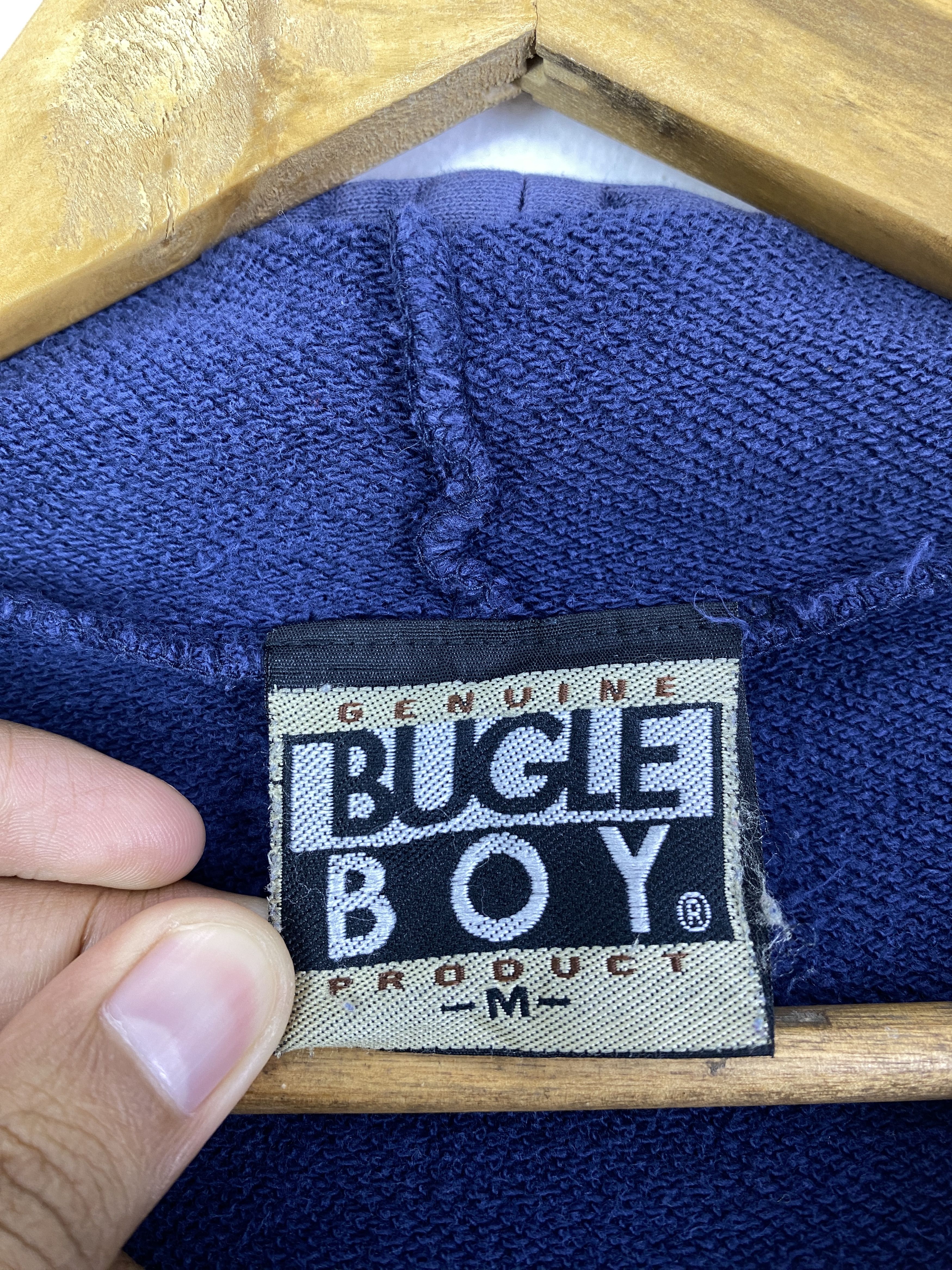Bugle Boy 90s Vintage Bugle Boy Logo Box Bleach Faded Hoodie SH0122 Size US M / EU 48-50 / 2 - 7 Thumbnail