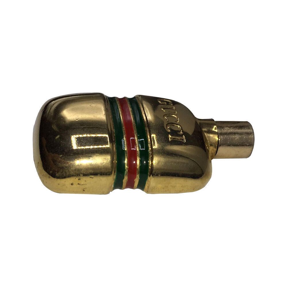 Designer Gucci Gold Plated Perfume Vial With Green and Red Enamel Size ONE SIZE - 3 Thumbnail