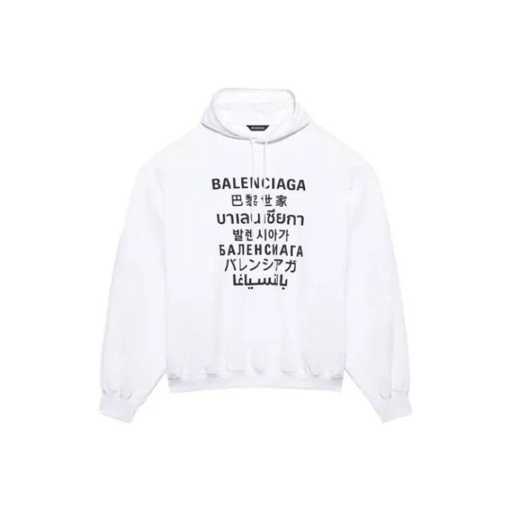 Balenciaga Balenciaga Language Print Hoodie for Men and Women Size US L / EU 52-54 / 3 - 1 Thumbnail