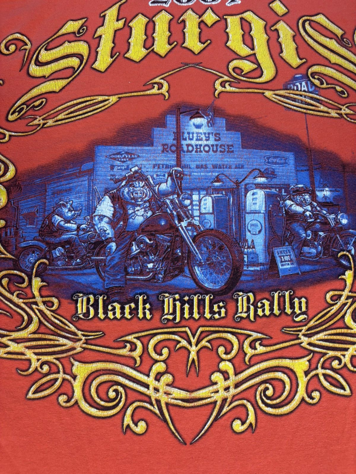 Harley Davidson × Vintage Vintage Sturgis Biker T shirt 2007 Size US L / EU 52-54 / 3 - 5 Thumbnail