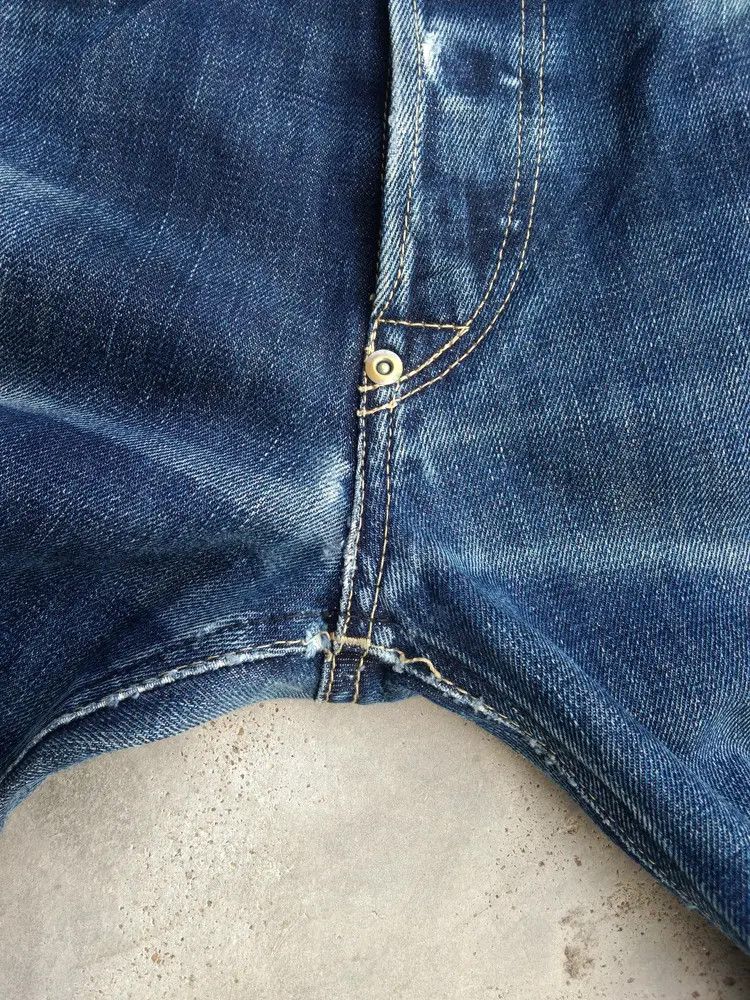Japanese Brand Vintage Redline Half Selvedge Distresses Jeans 31x32 Size US 31 - 8 Thumbnail