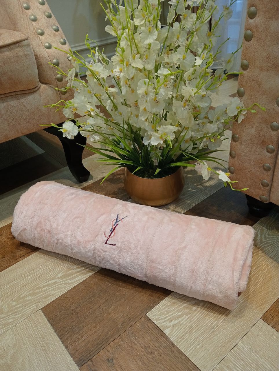 Yves Saint Laurent YVES SAINT LAURENT PEACH BLANKET - SIZE 140CM X 240CM Size ONE SIZE - 3 Thumbnail