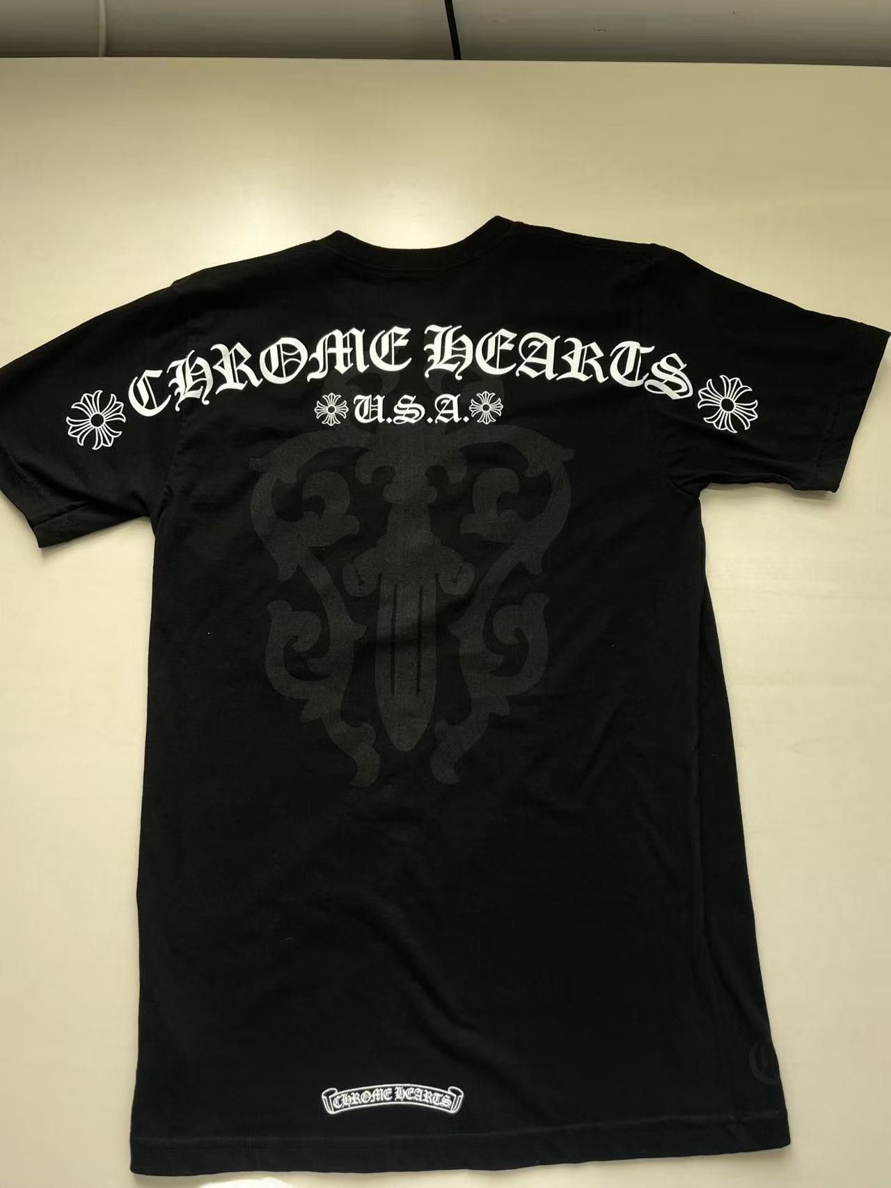 Chrome Hearts Chrome Hearts Script USA Dagger Logo Short Sleeve T-shirt Size S / US 4 / IT 40 - 9 Thumbnail