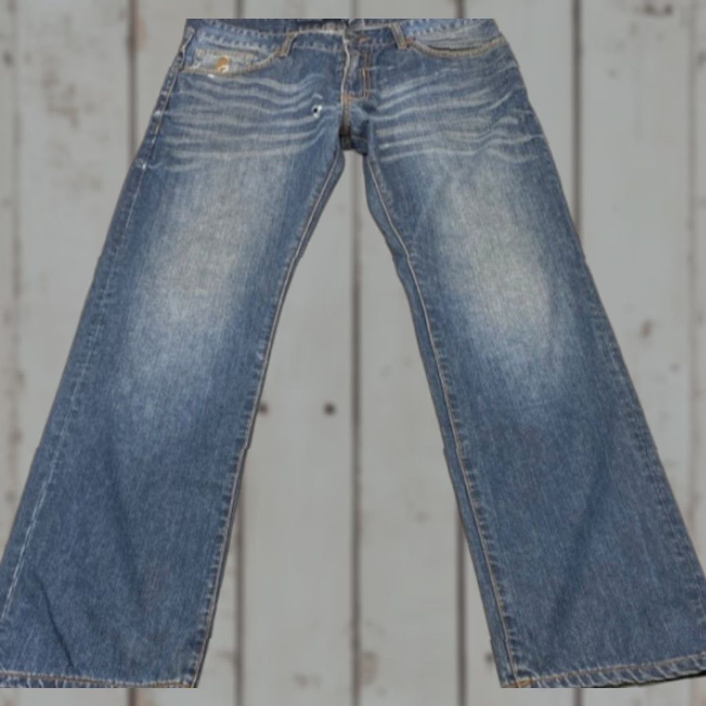 Rocawear Rocawear Jeans Mens 34x32 Blue Denim Straight Fit Distressed 100% Cotton 5538 Jeans Mens Regular 5-Pocket 90s Hip Hop Style Size US 34 / EU 50 - 1 Thumbnail