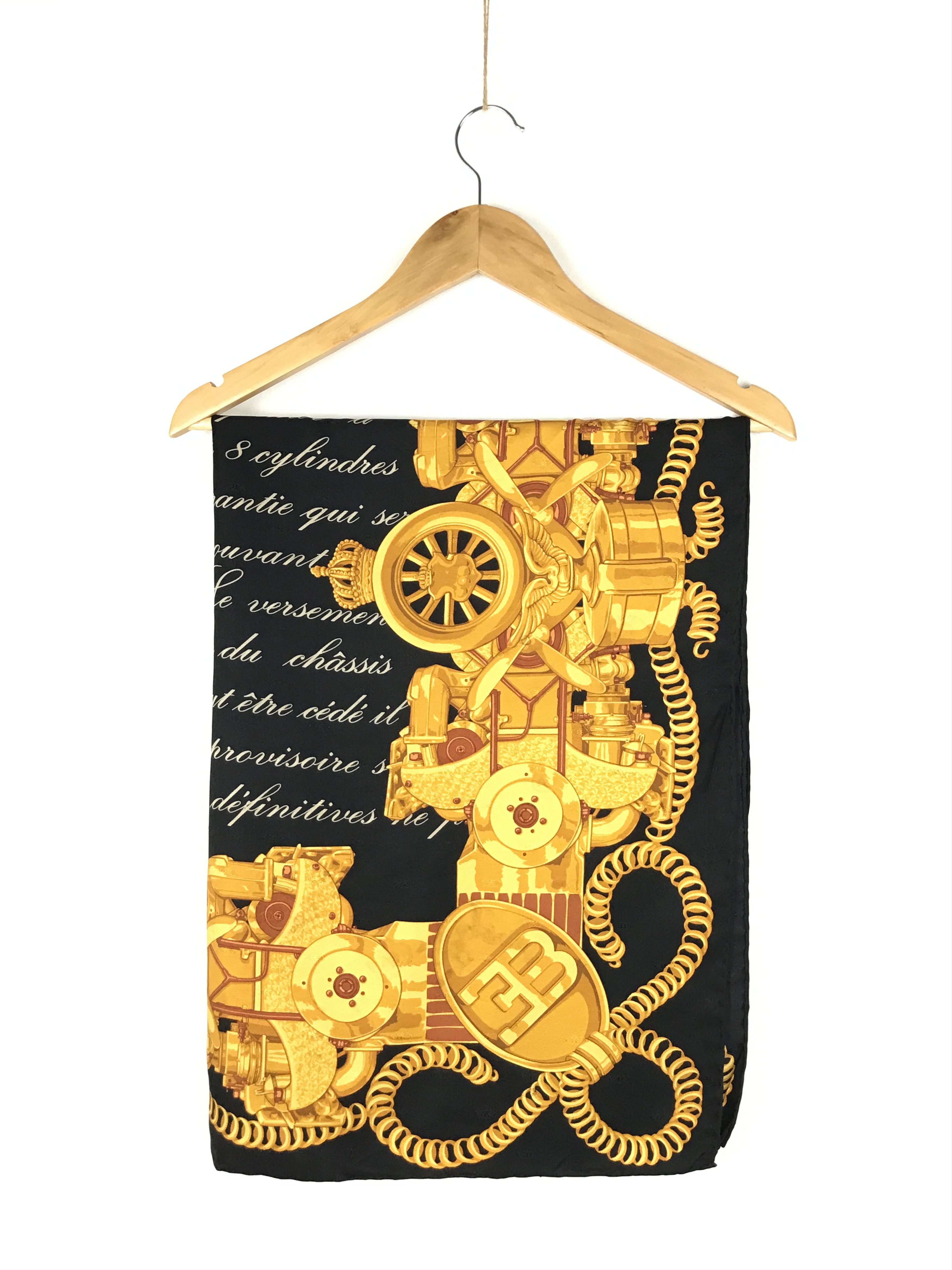 Bugatti × Vintage Vintage EB Bugatti Collection Silk Scarf Size ONE SIZE - 2 Thumbnail