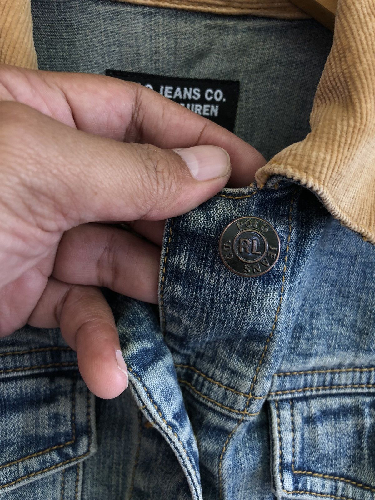 Polo Ralph Lauren × Vintage POLO JEANS RALPH LAUREN DENIM JACKET AMERICAN FLAG Size S / US 4 / IT 40 - 7 Thumbnail