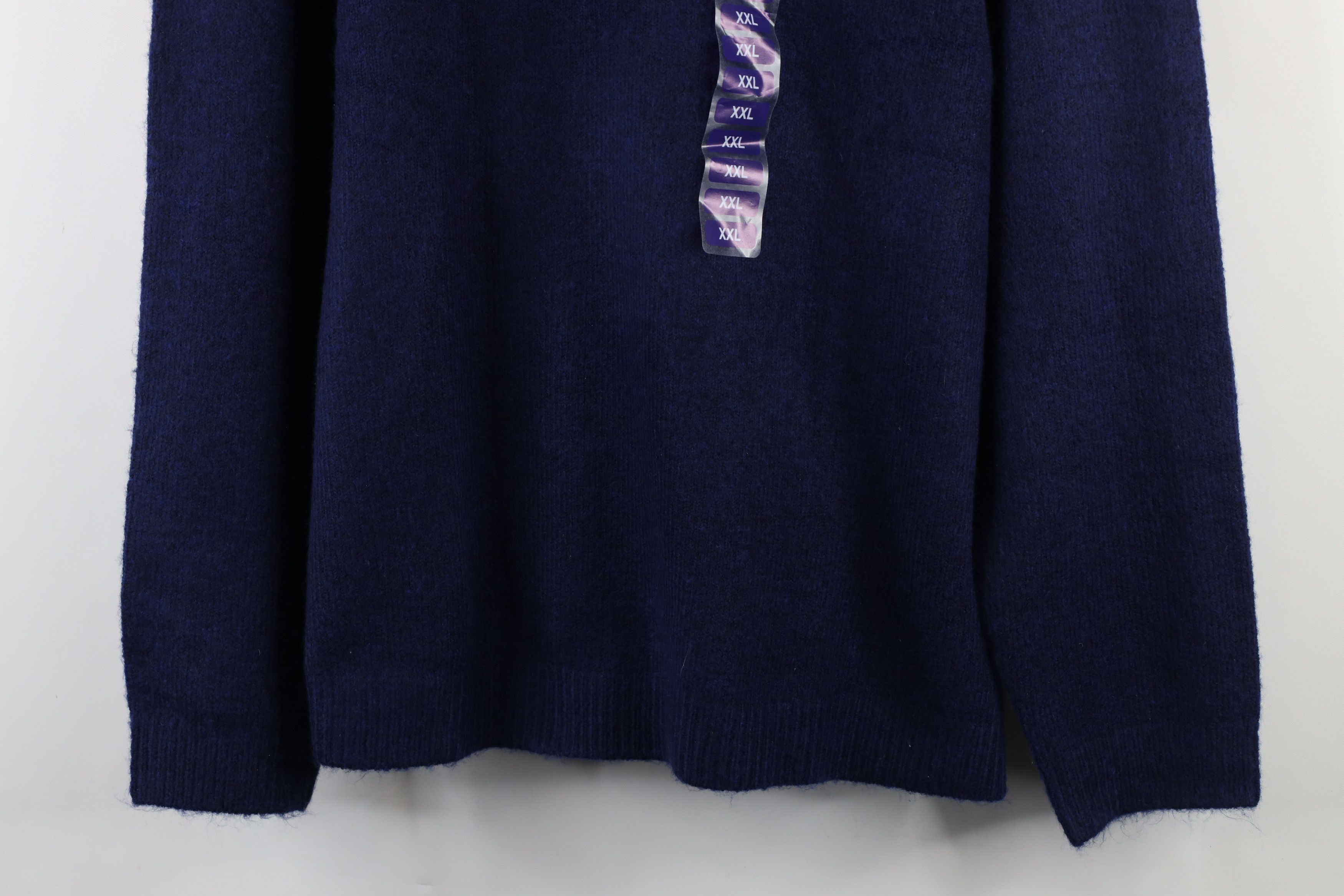 Gap × Vintage New Gap Stretch Ribbed Knit Crewneck Sweater Heather Blue Size US XXL / EU 58 / 5 - 3 Thumbnail